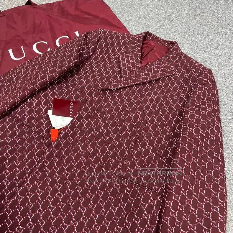 Gucci gucci double g print wool suit jacket. Size US L / EU 52-54 / 3 - 3 Thumbnail