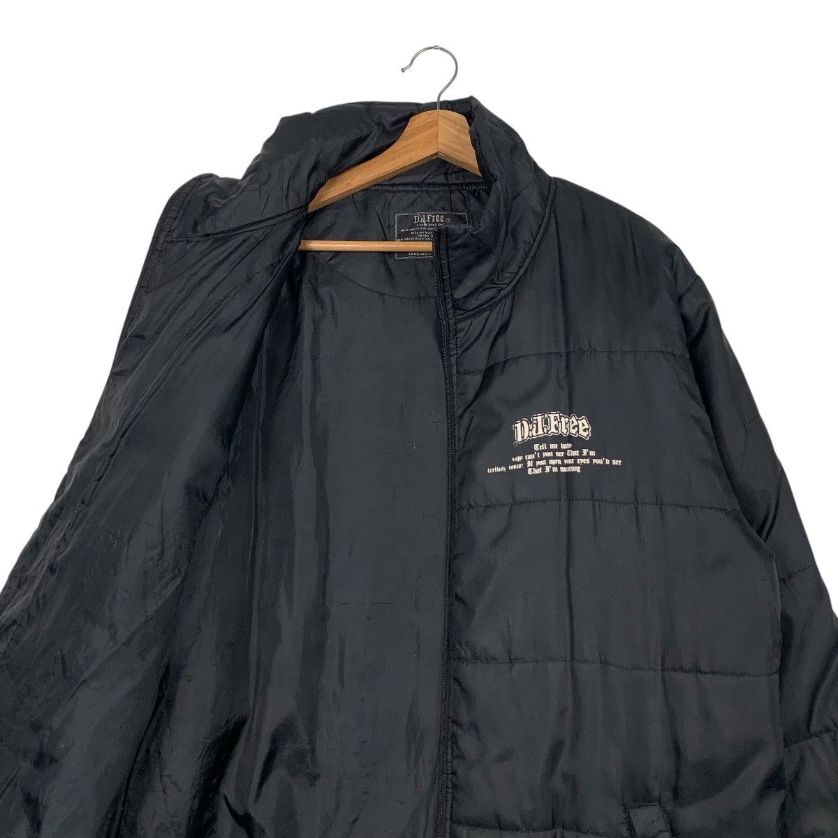 Japanese Brand DJ FREE Big Logo Lightweight Puffer Jacket #2349-C105 Size US L / EU 52-54 / 3 - 10 Thumbnail