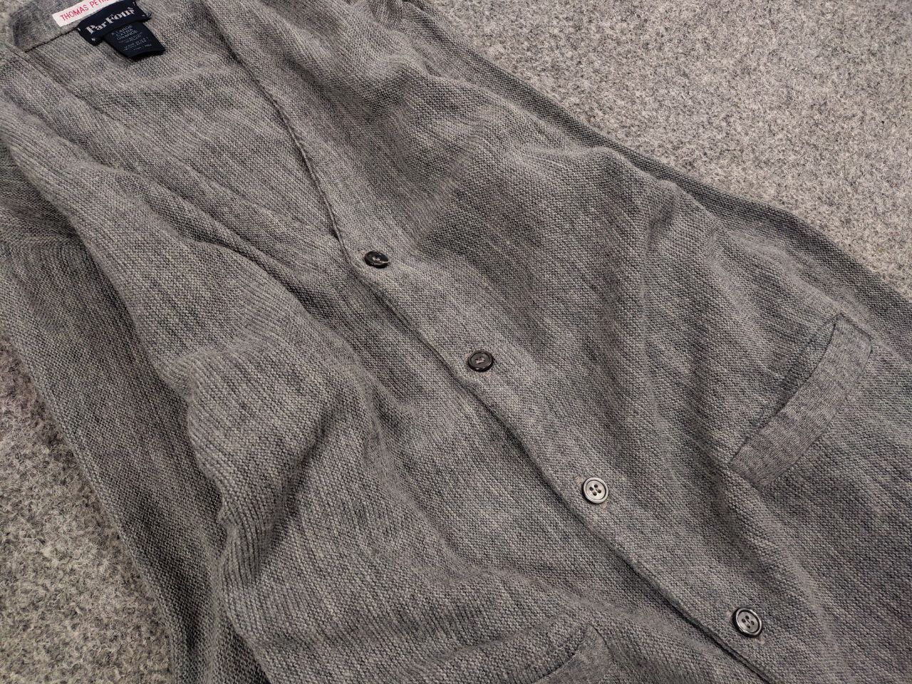 Vintage Vintage 90's Park Four Made in USA Black Cardigan Sweater Size US XL / EU 56 / 4 - 12 Thumbnail