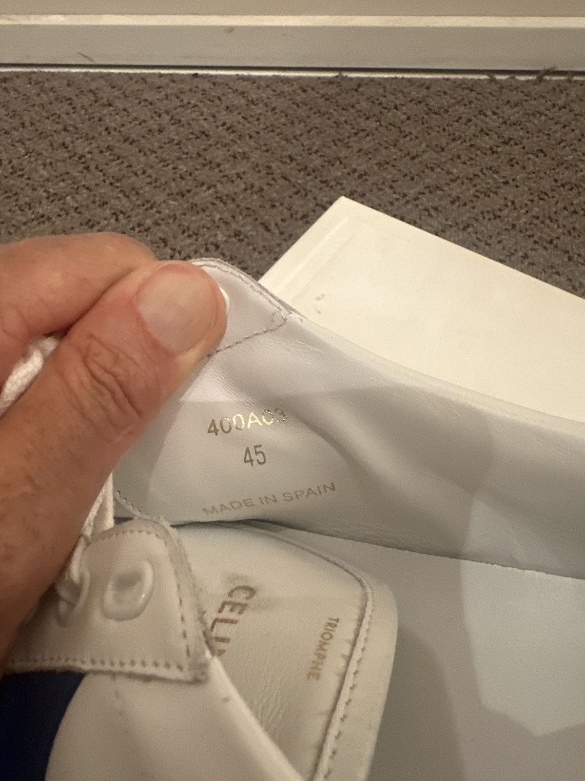 Celine Celine Triomphe Classic White/Blue Sneaker Size 45 Size US 12 / EU 45 - 8 Thumbnail