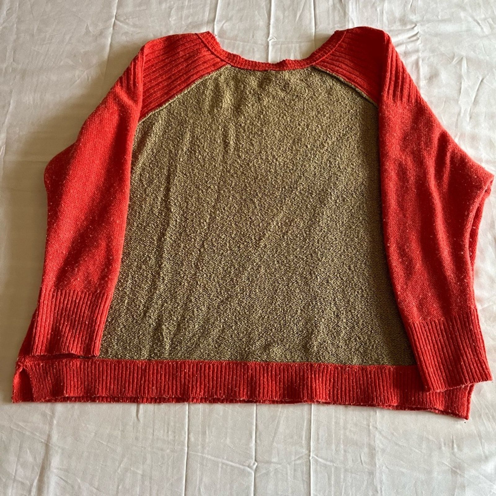 Free People Free People Sweater Tabbard Pullover Comfy Orange Tan Sz XS Size XS / US 0-2 / IT 36-38 - 2 Thumbnail