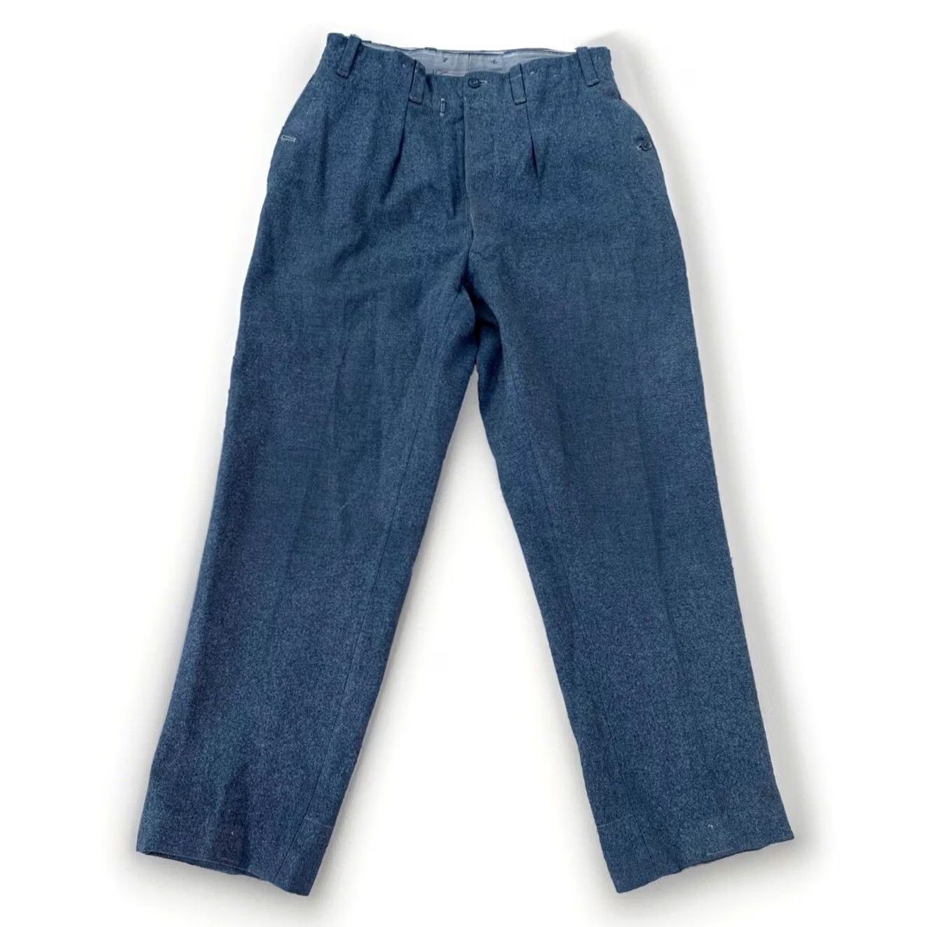 Vintage Vintage Wool Military Pants Trousers Button Fly 33 in waist 30 in inseam Green Military/Workwear Mens Size US 33 - 4 Thumbnail