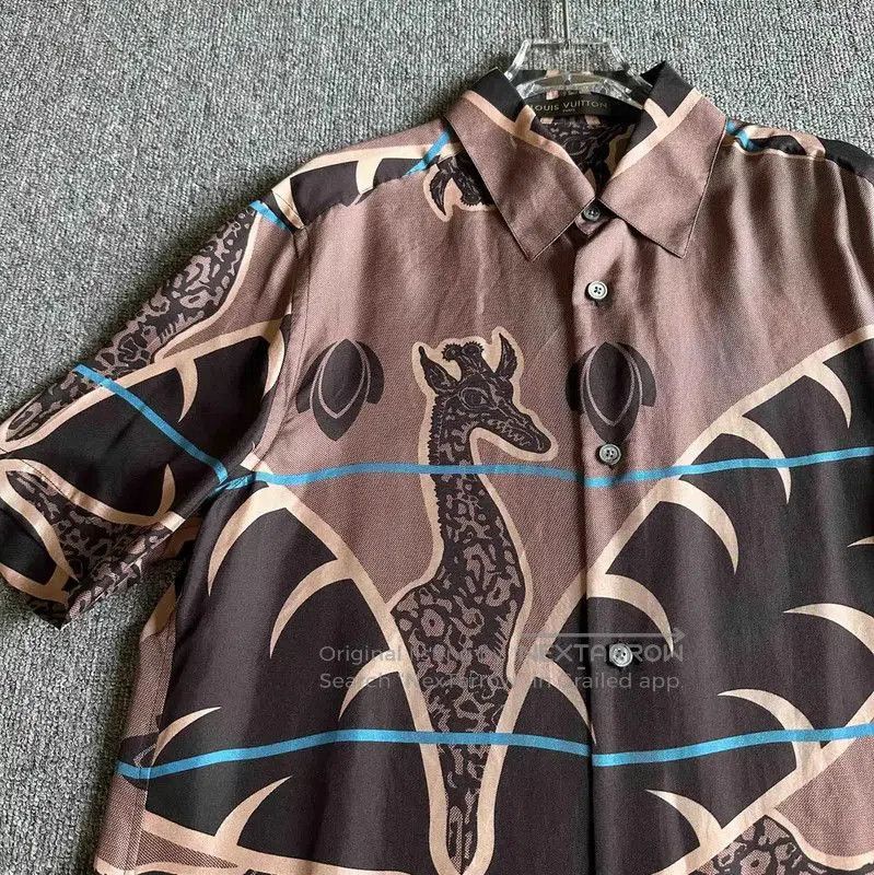 Louis Vuitton Louis Vuitton Short Sleeve Silk Animal Print Shirt . Size US M / EU 48-50 / 2 - 2 Thumbnail