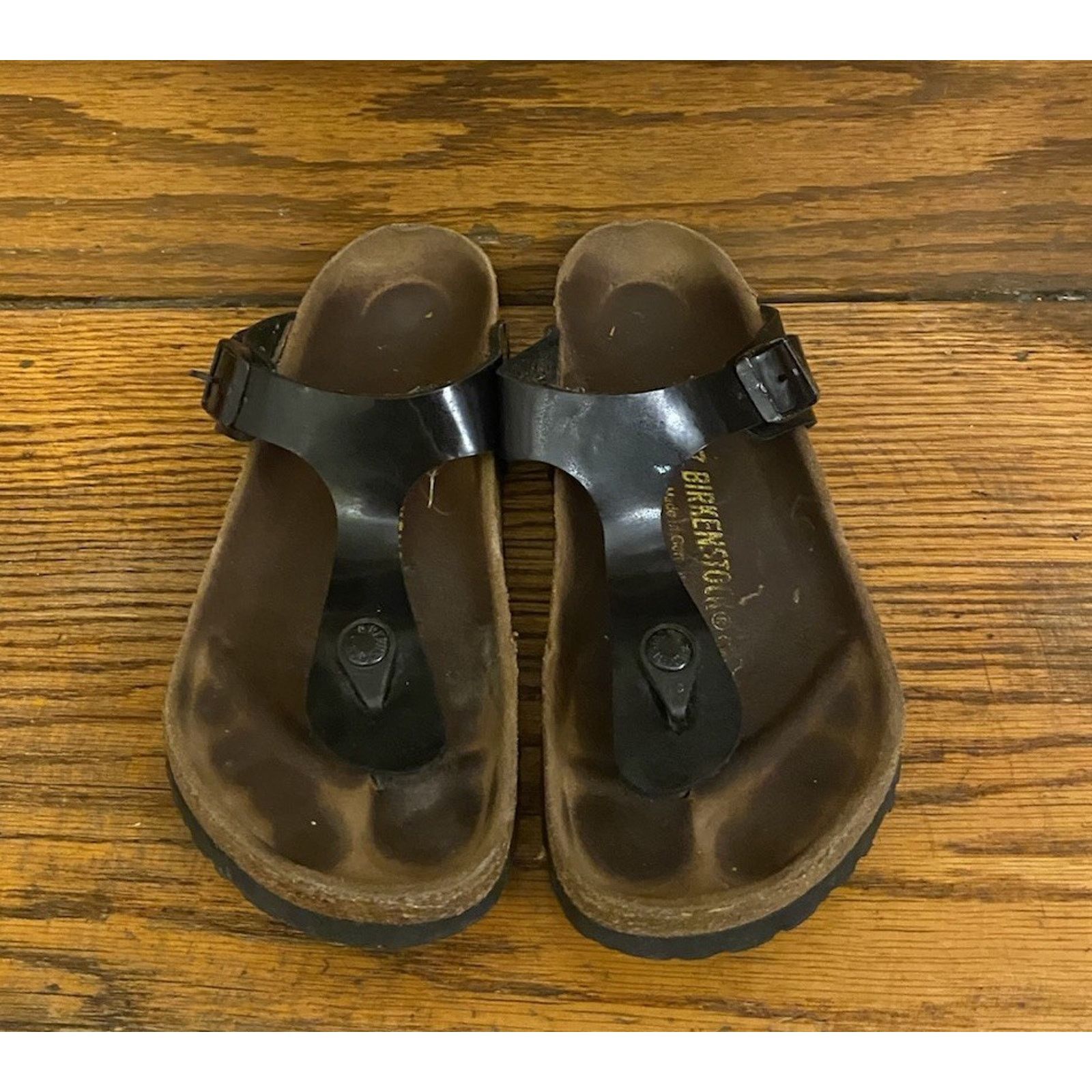 Birkenstock Birkenstock Gizeh Black Patent Birko Sandal Womens 6-6.5, 37 Size US 6.5 / IT 36.5 - 2 Thumbnail