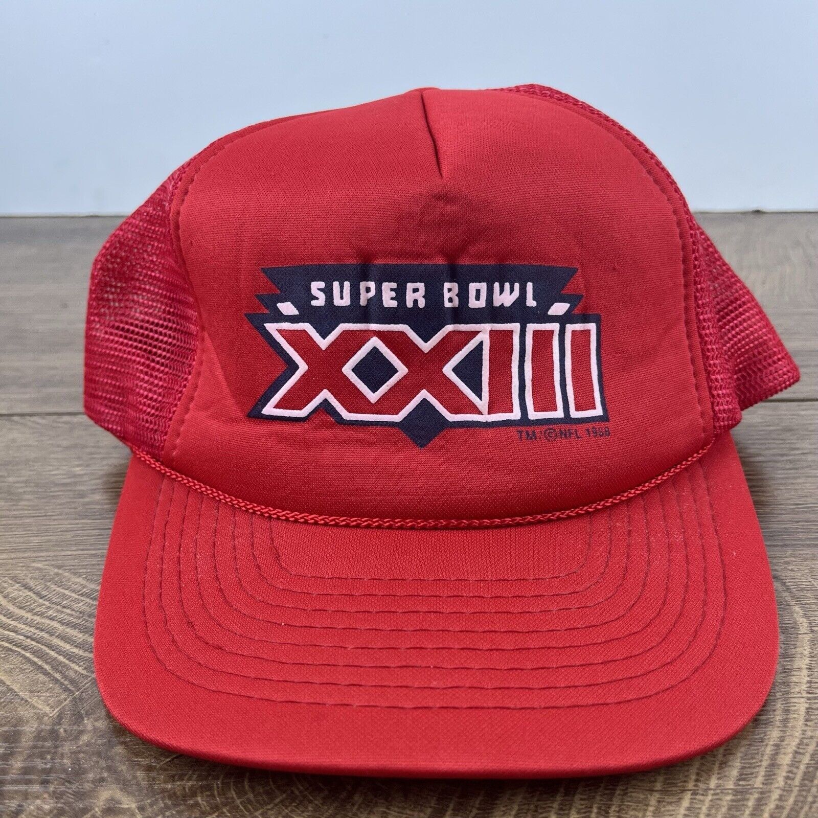 Other VINTAGE Super Bowl XXIII 23 Hat Snapback Red Hat Adjustable Size ONE SIZE - 4 Thumbnail