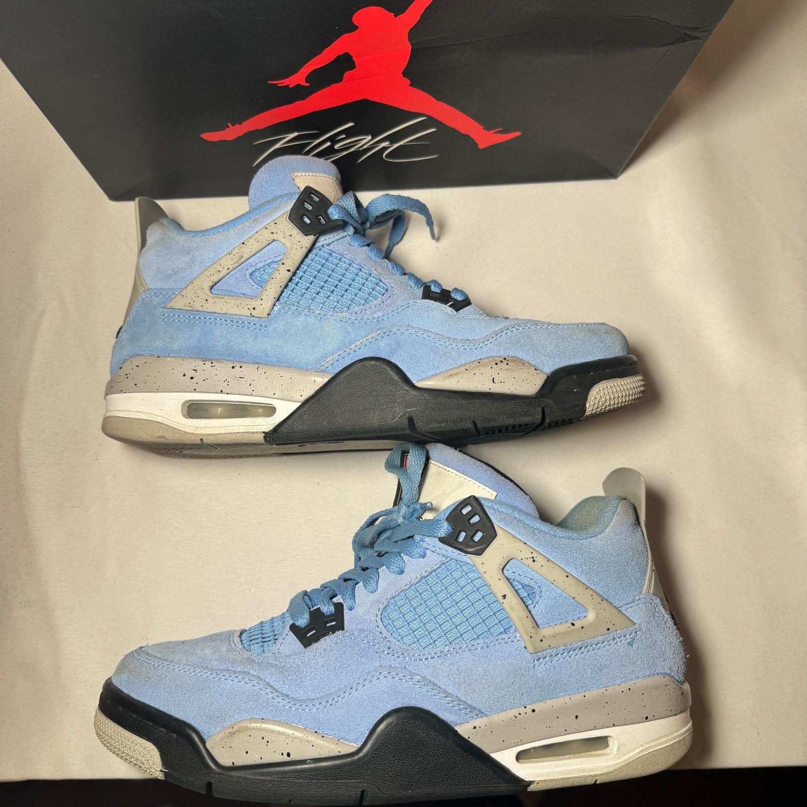 Jordan Brand × Nike Size 7 Nike Air Jordan 4 Retro GS University Blue Men Shoes Size US 7 / EU 40 - 2 Thumbnail