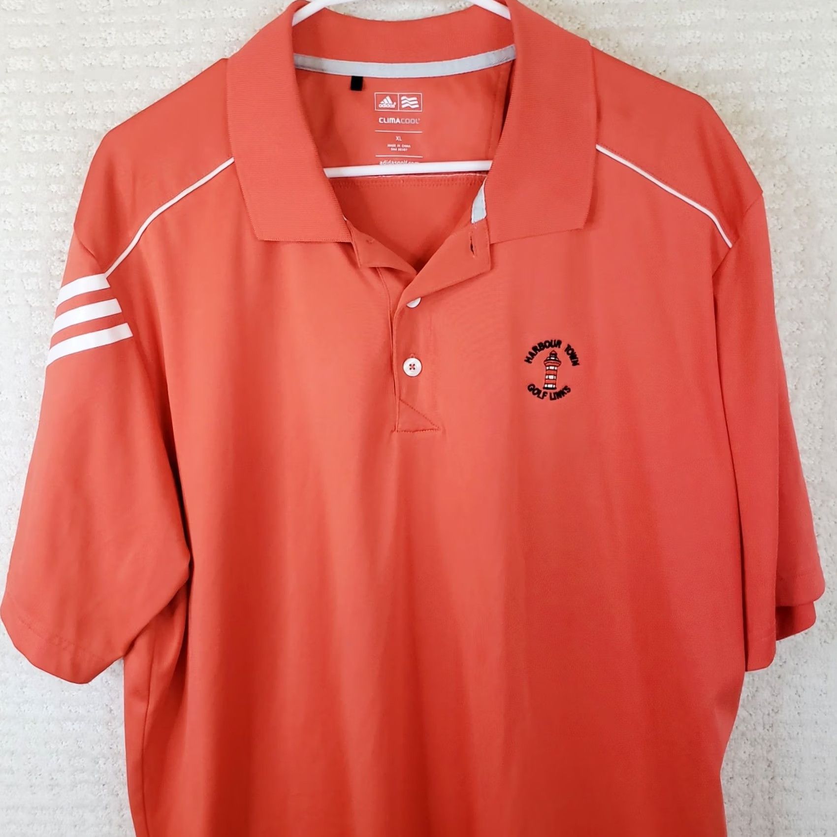 Adidas Adidas Climacool Polo Shirt Mens XL Orange Short Sleeve Golf Polo Shirt Size US XL / EU 56 / 4 - 2 Thumbnail