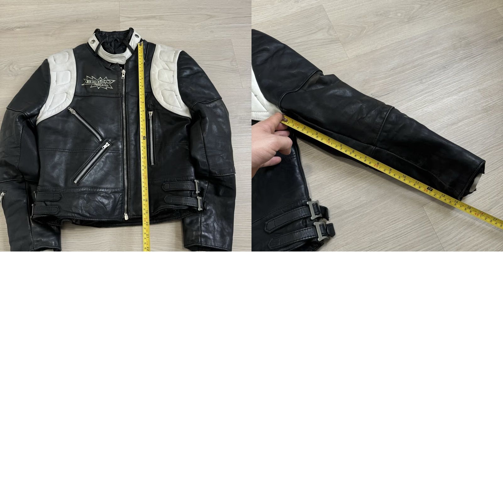 Vintage VINTAGE Belmo Design Leather Jacket Moto Motorcycle Multi Zip Size 38 Men Black 80s Size US XXS / EU 40 - 9 Thumbnail