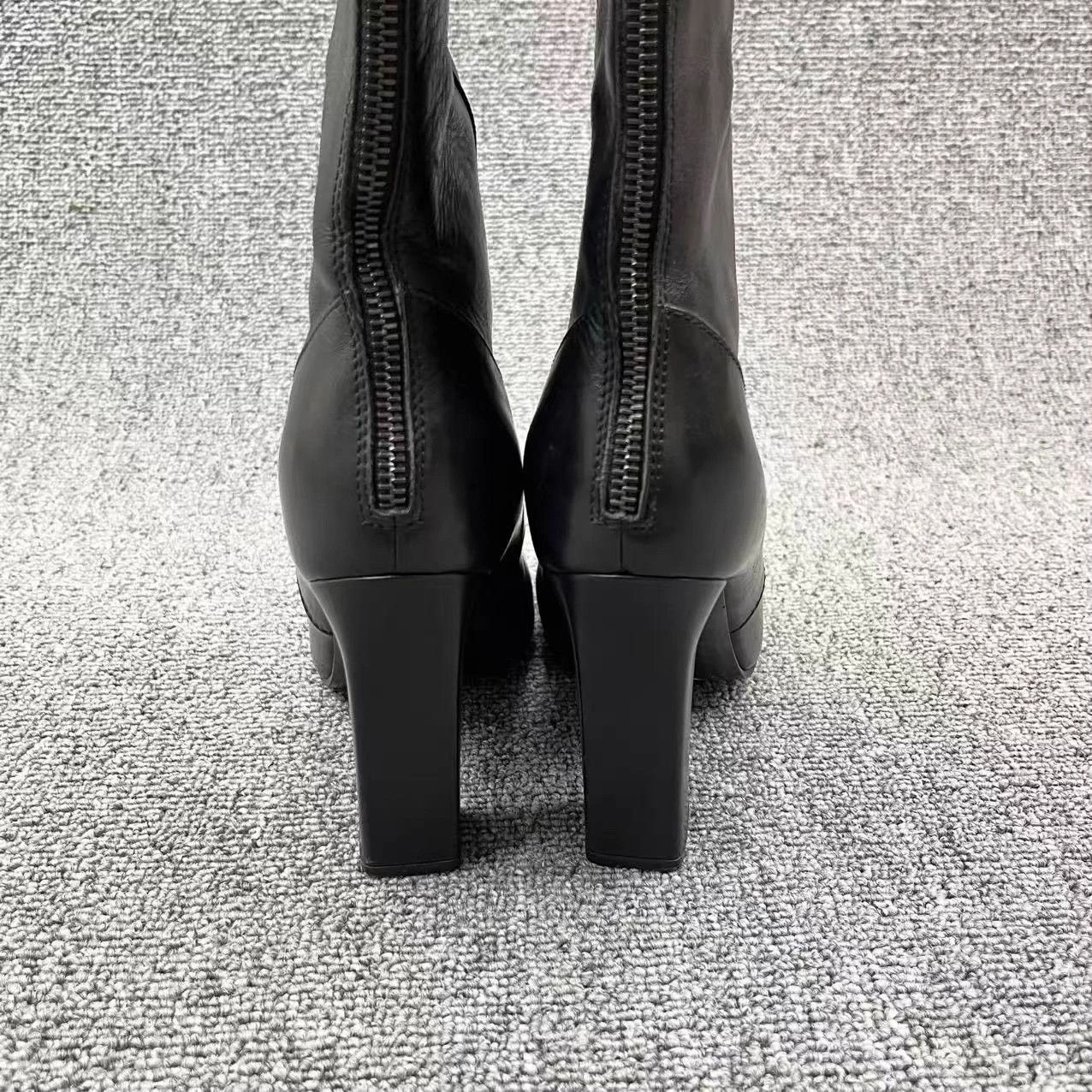 Chanel Chanel Black Lambskin CC Knee High Round Toe Boot 35.5 Size US 4.5 / IT 34.5 - 5 Thumbnail