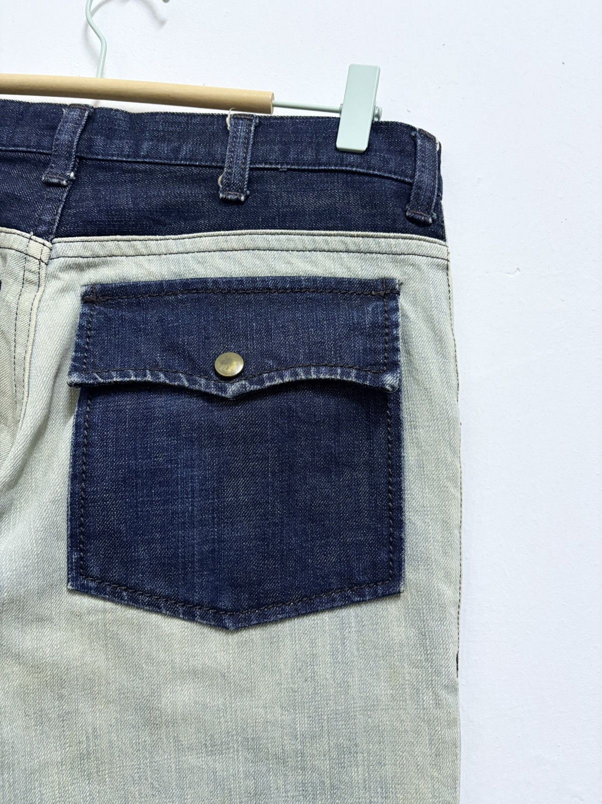 Number (N)ine 2000’s Number (N)ine Multi Pocket Distress Denim Jeans Size US 30 / EU 46 - 10 Thumbnail
