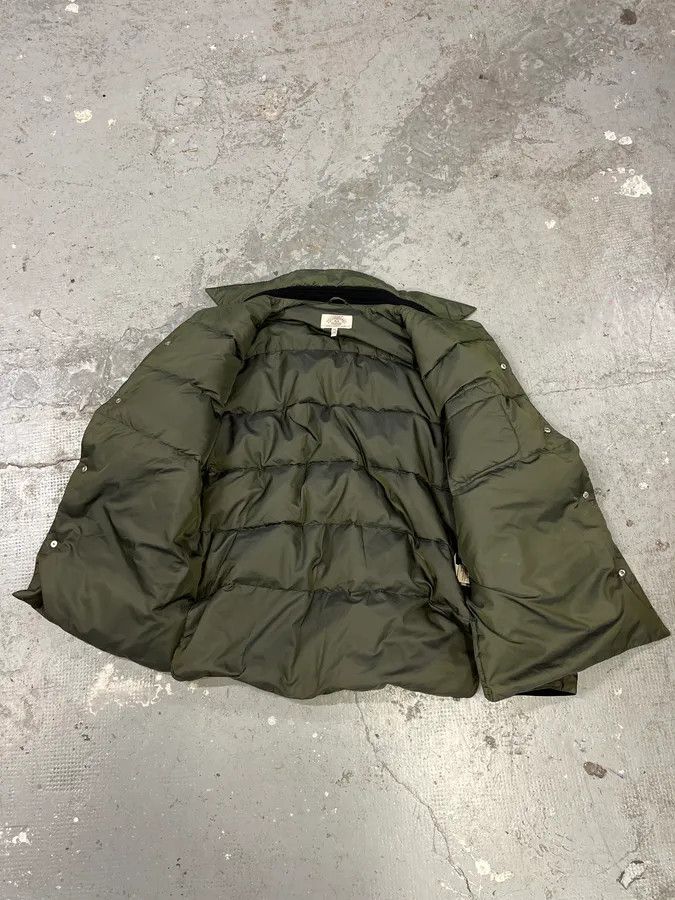 Armani × Vintage 1990s Armani Olive Buttoned Puffer Jacket Size US L / EU 52-54 / 3 - 11 Thumbnail