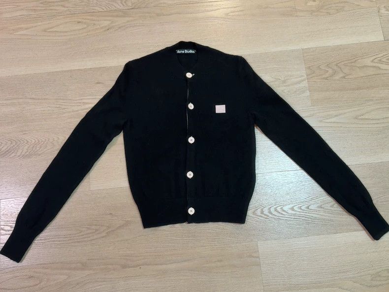 Acne Studios Acne Studios Black smiling wool cardigan Size US XXS / EU 40 - 2 Thumbnail
