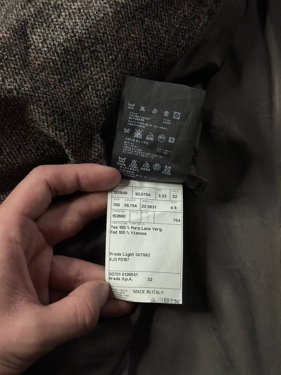Prada Prada Milano Blazer 52R Virgin Wool Tweed Made in Italy Size 52R - 8 Thumbnail