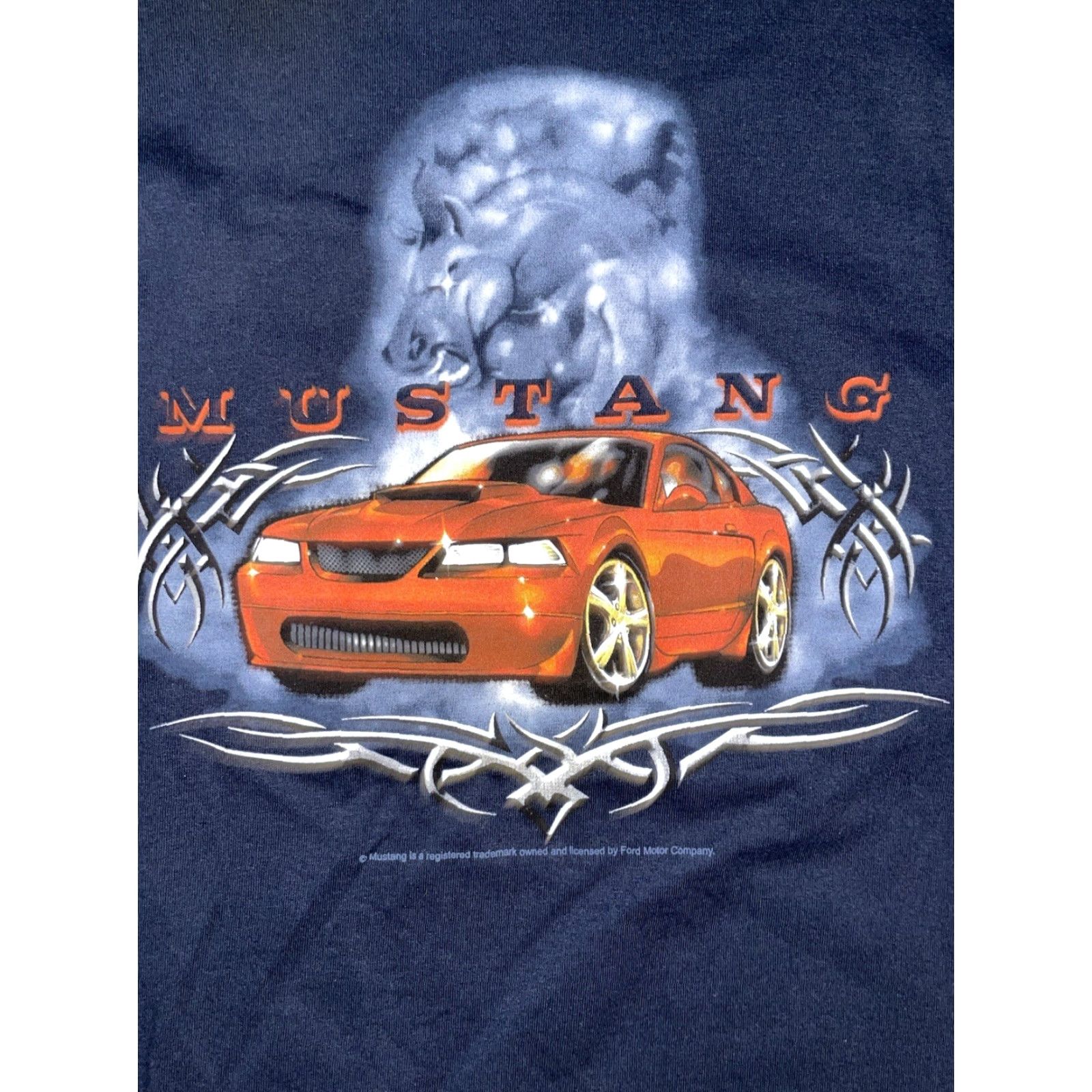 Ford VINTAGE Ford Mustang T-Shirt Men XL Blue BNWT Size US XL / EU 56 / 4 - 2 Thumbnail
