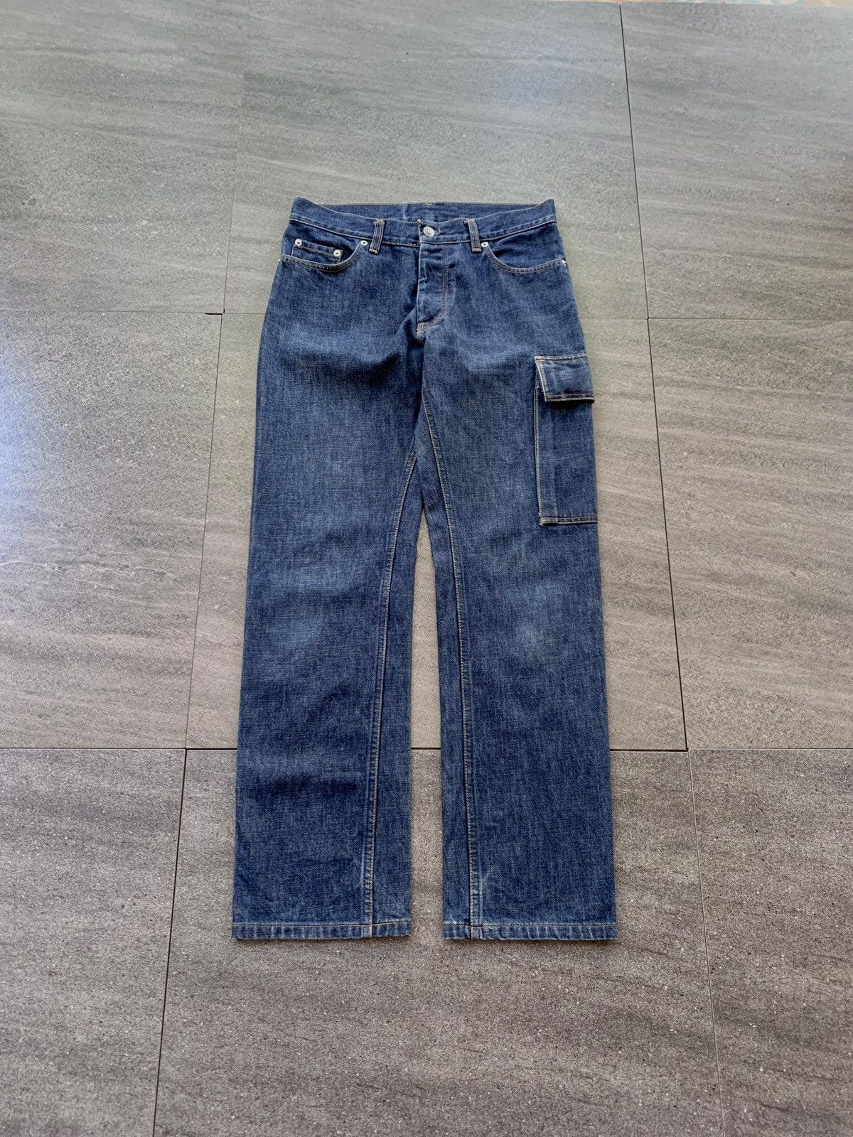 Helmut Lang FREE TAX! 2000s Cargo Denim Jeans Size US 30 / EU 46 - 1 Thumbnail