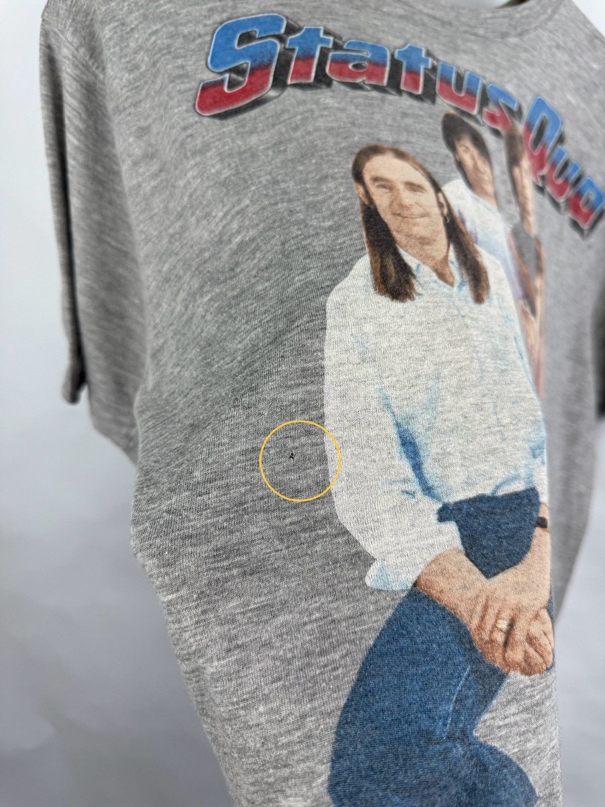 Band Tees 🏴󠁧󠁢󠁥󠁮󠁧󠁿 Vintage 1984 Status Quo End of the Road T-Shirt Rare Retro Size US L / EU 52-54 / 3 - 15 Thumbnail
