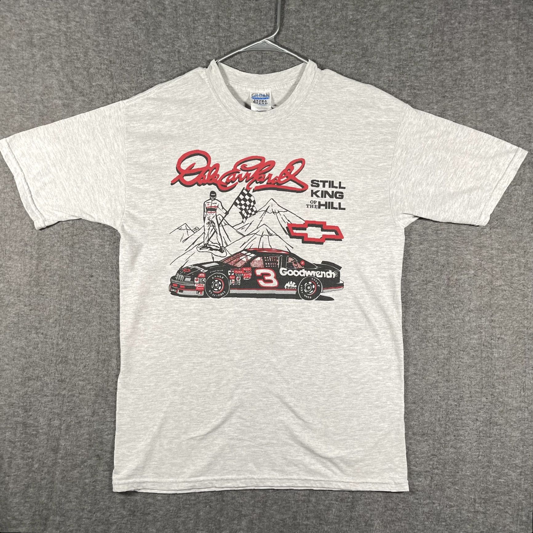 Gildan VINTAGE Dale Earnhardt Shirt Mens Large Gray 3 King Of The Hill NASCAR Gildan Size US L / EU 52-54 / 3 - 2 Thumbnail
