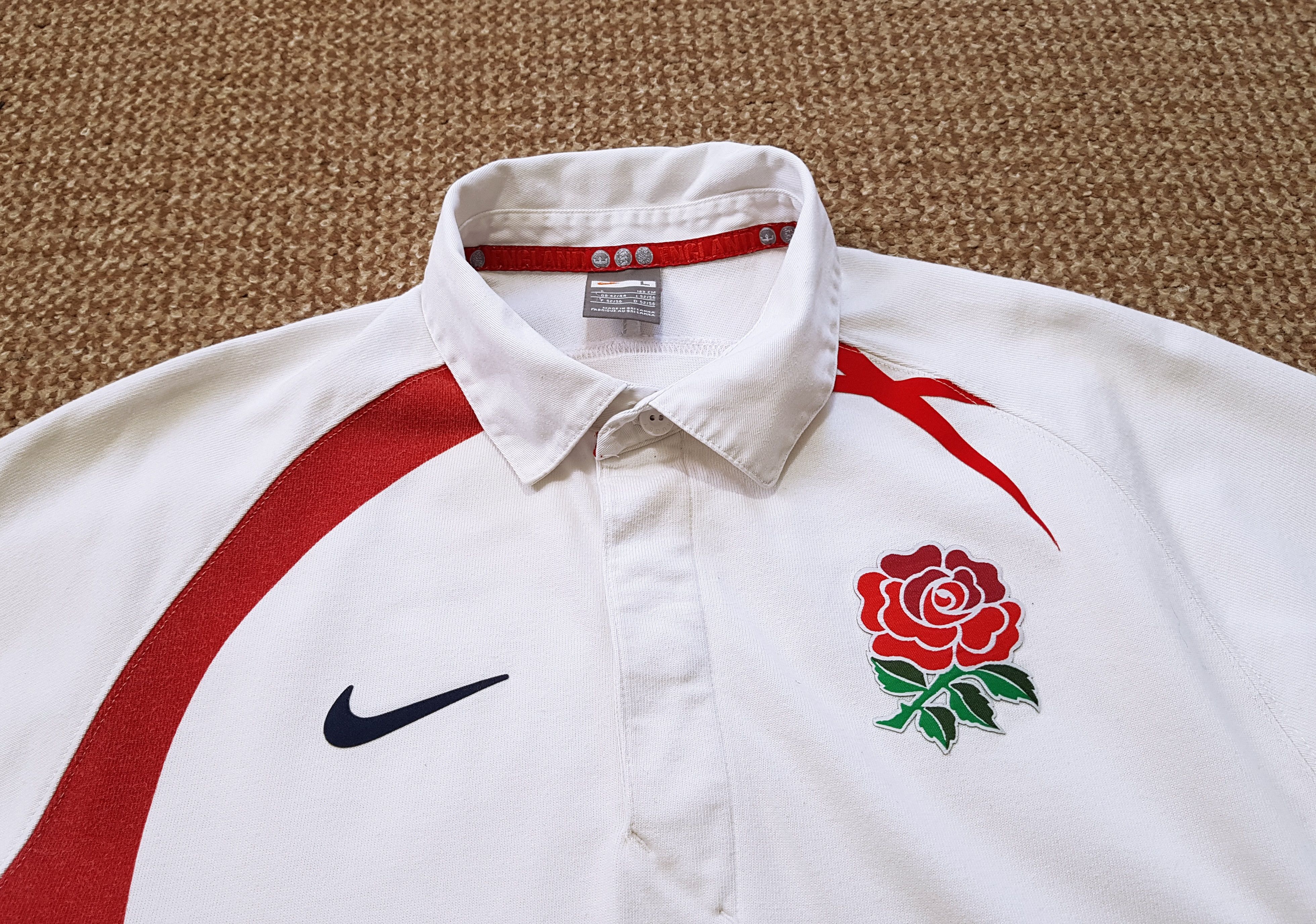 Nike Nike Vintage England O2 Team Rugby Polo Shirt Jersey sz L Size US L / EU 52-54 / 3 - 6 Thumbnail