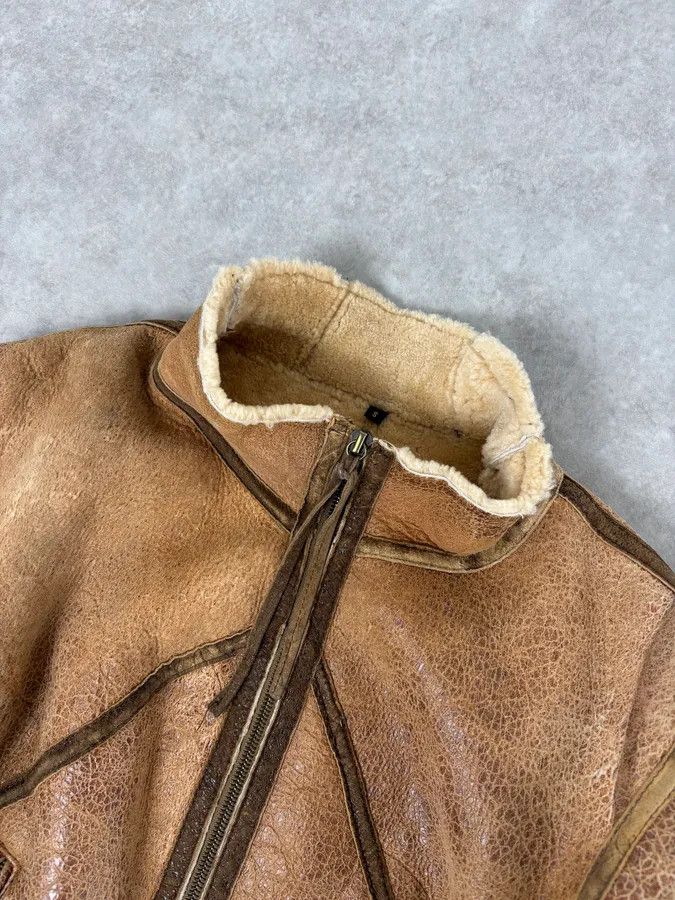 Roberto Cavalli 2000s Roberto Cavalli Brown Pure Shearling Leather Jacket Size XS / US 0-2 / IT 36-38 - 6 Thumbnail