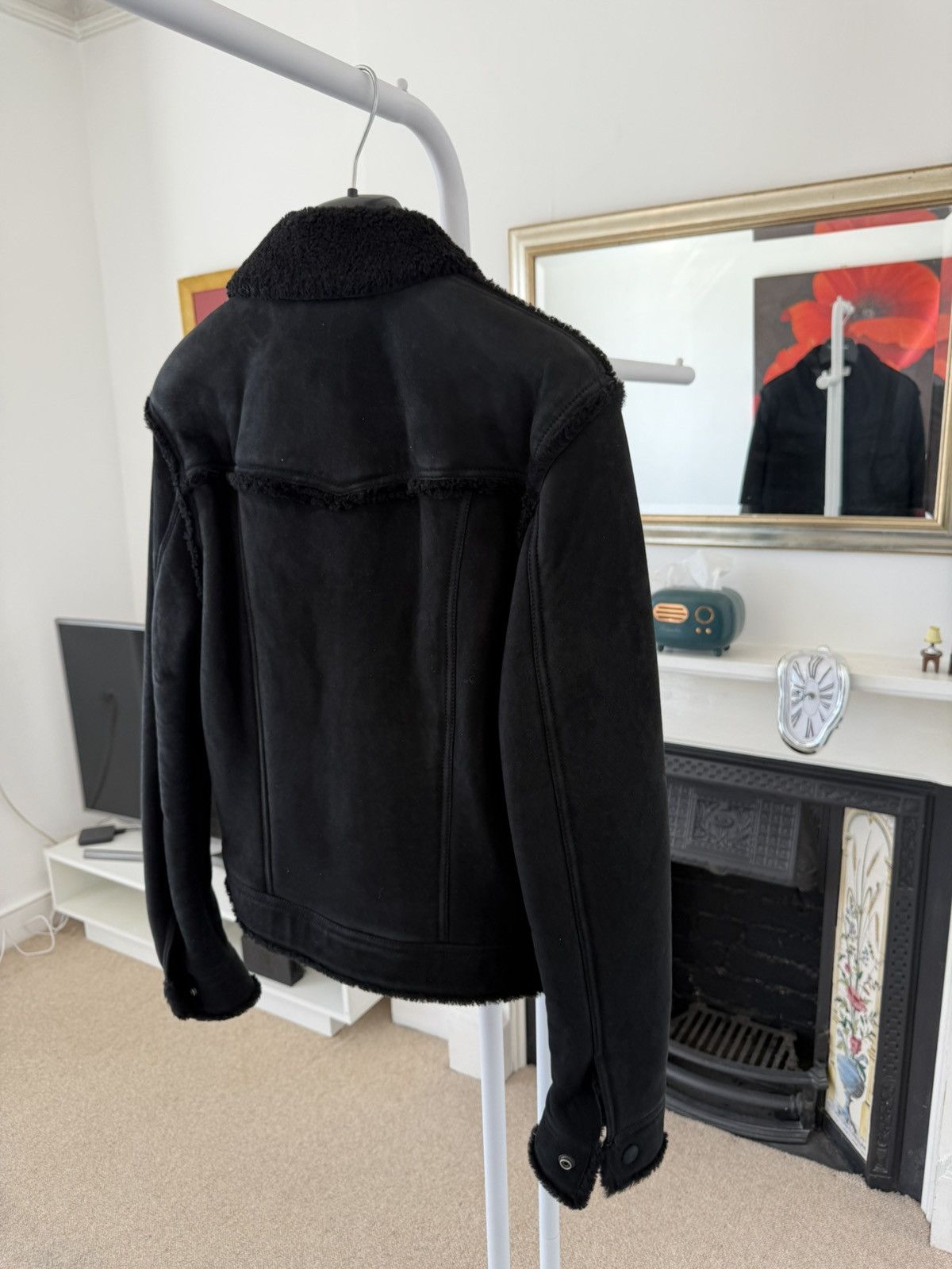 Saint Laurent Paris FW20 Saint Laurent Real Dye Sheep Fur Trucker Jacket Size US S / EU 44-46 / 1 - 5 Thumbnail