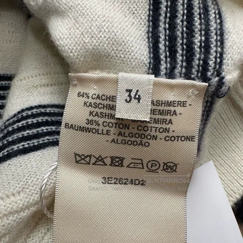 Hermes Hermes Black and White Pig Nose扣 Striped Top Size XXS / US 00 / IT 34 - 6 Thumbnail