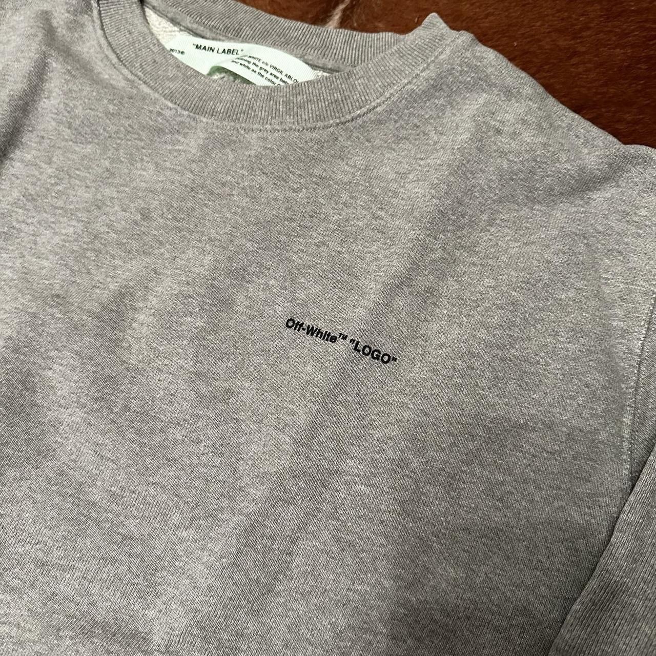Off-White Heather Grey Off-White Crewneck Size US L / EU 52-54 / 3 - 2 Thumbnail