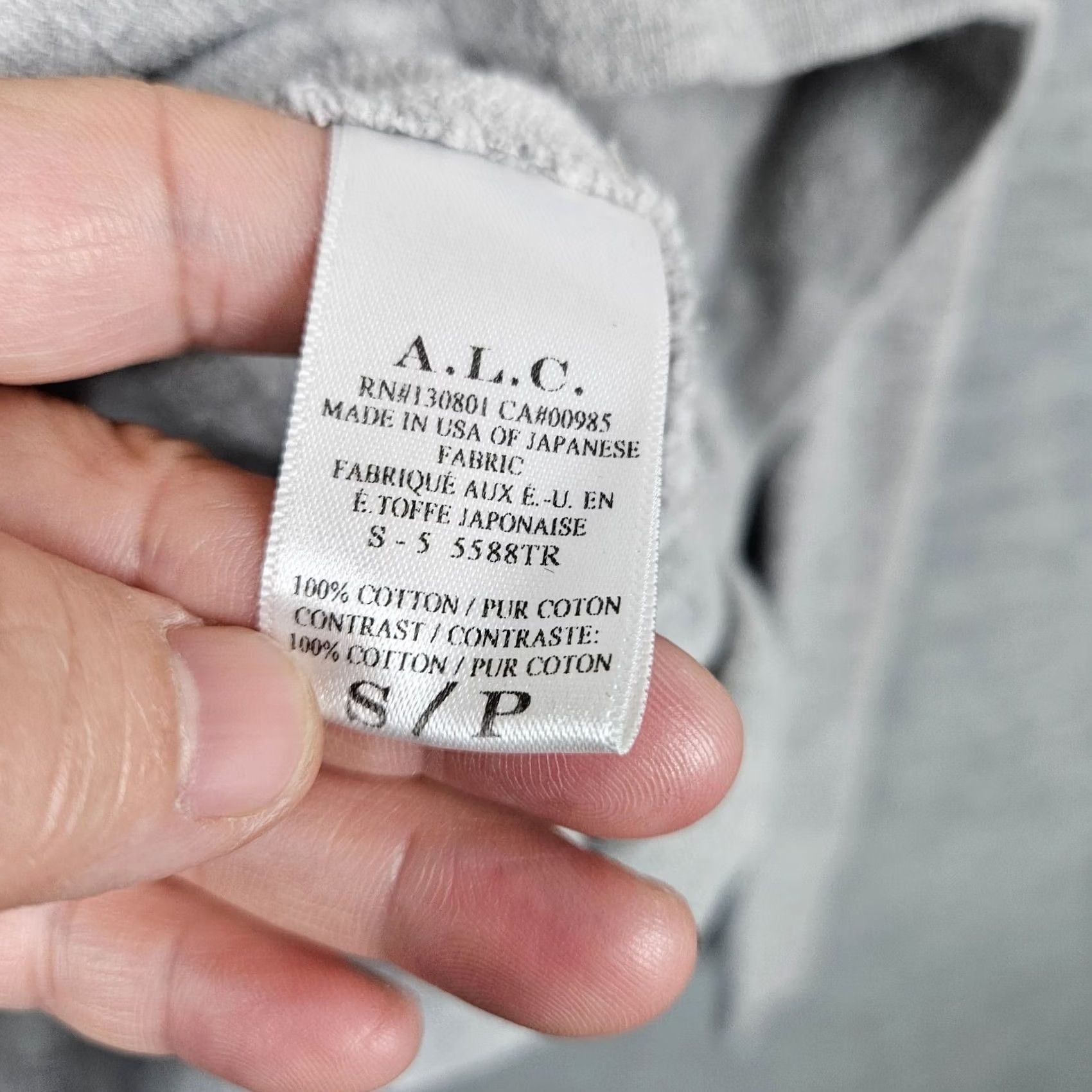 Vintage A.L.C Sweatshirt Woman S Gray Light Weight Pullover Crew Neck Logo Activewear Slim? Size S / US 4 / IT 40 - 6 Thumbnail