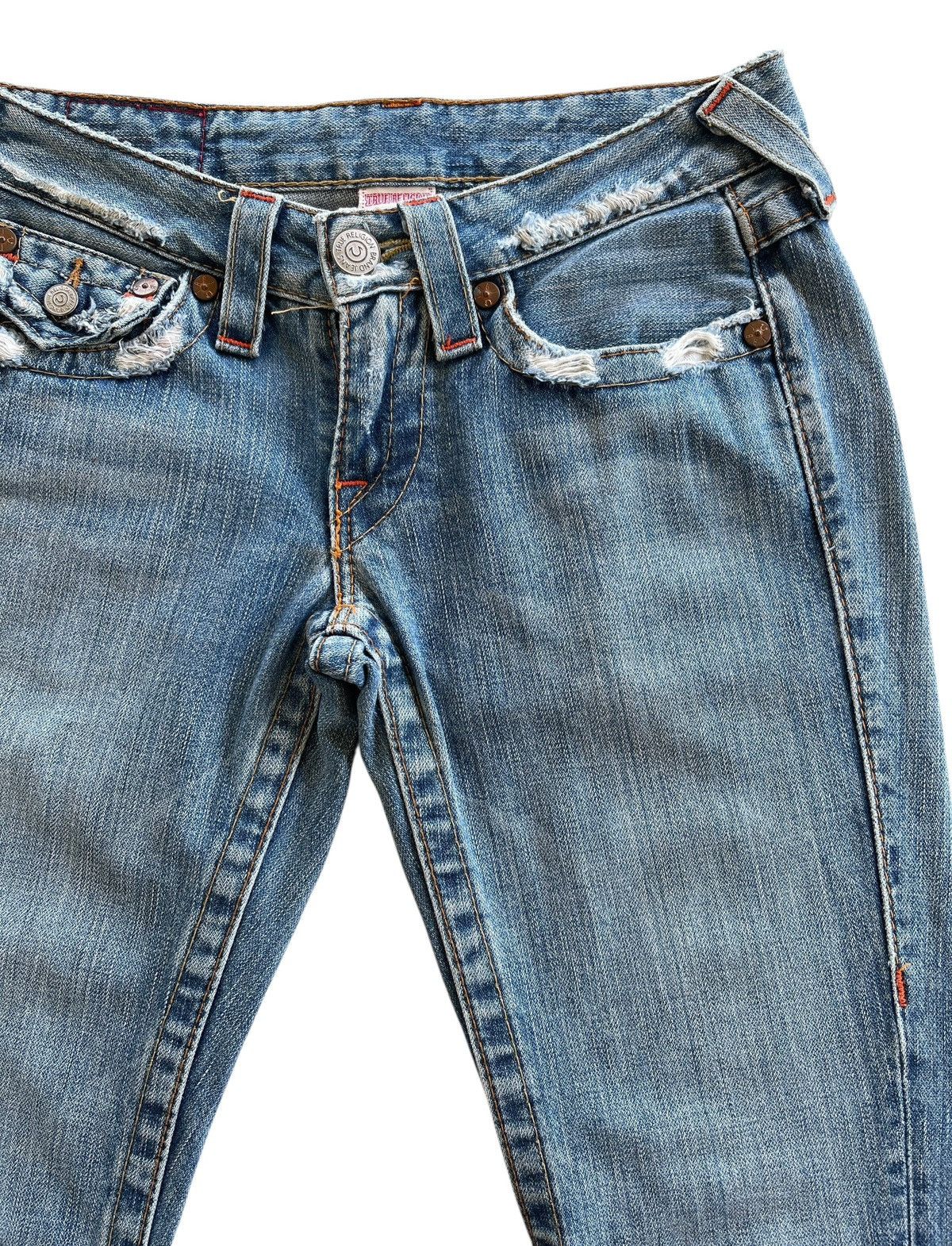 True Religion True Religion Distressed Flare Women Denim Size 26" / US 2 / IT 38 - 7 Thumbnail