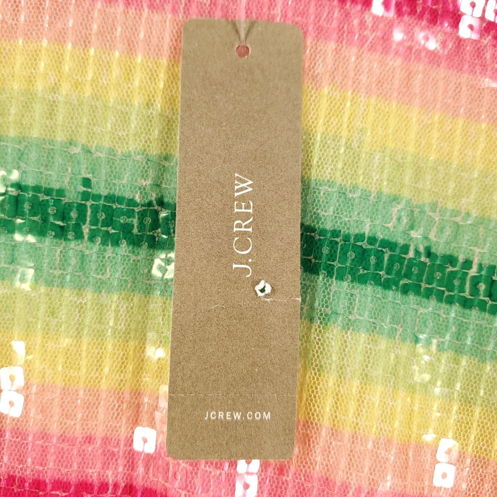 J.Crew J.CREW Dress New Sequin Rainbow Striped Sparkle Sequin Dress Size 4 Watermelon Barbiecore Size S / US 4 / IT 40 - 7 Thumbnail