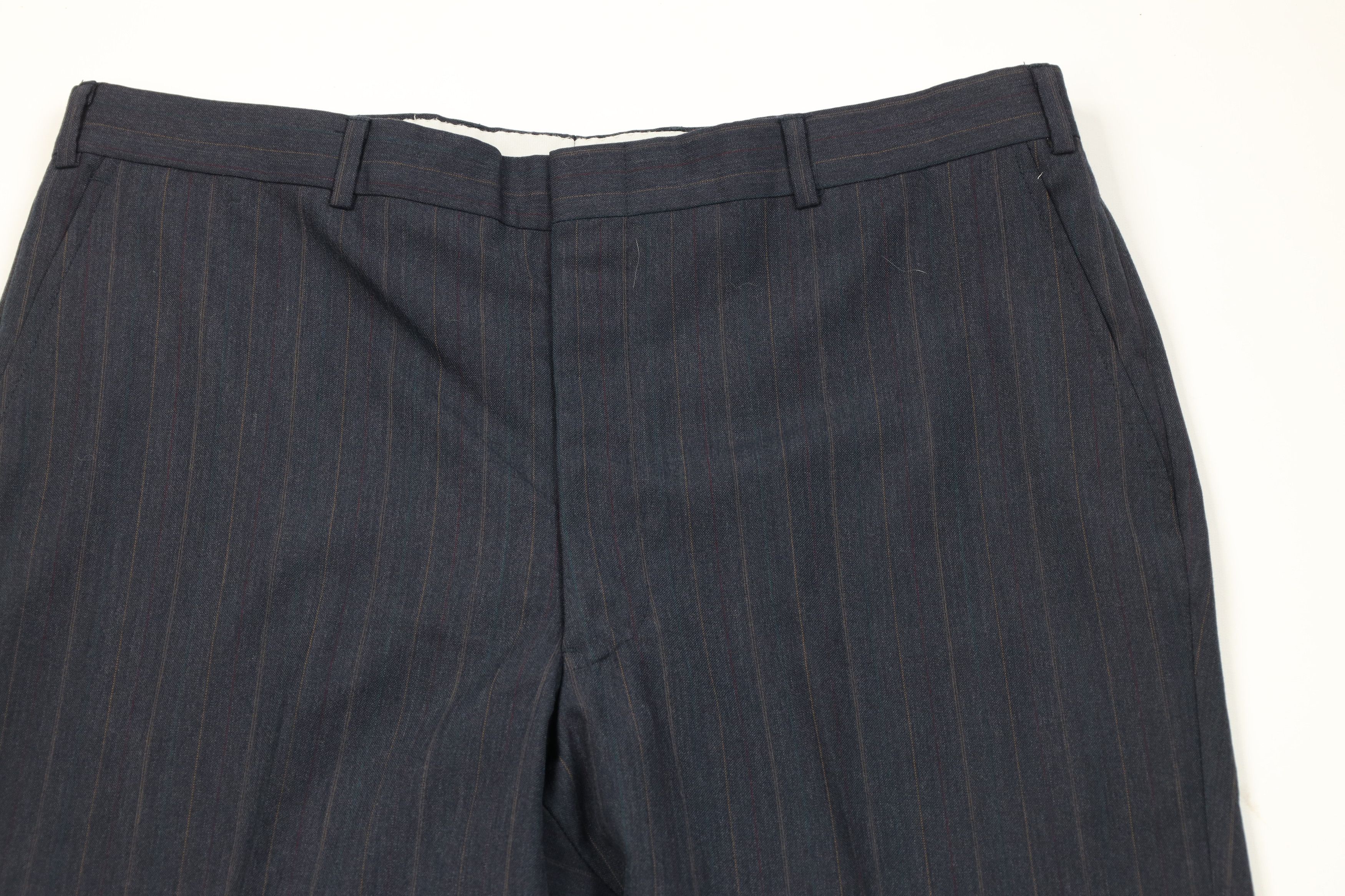 Vintage Vintage 70s Streetwear Pinstriped Wide Leg Chino Pants USA Size US 38 / EU 54 - 2 Thumbnail