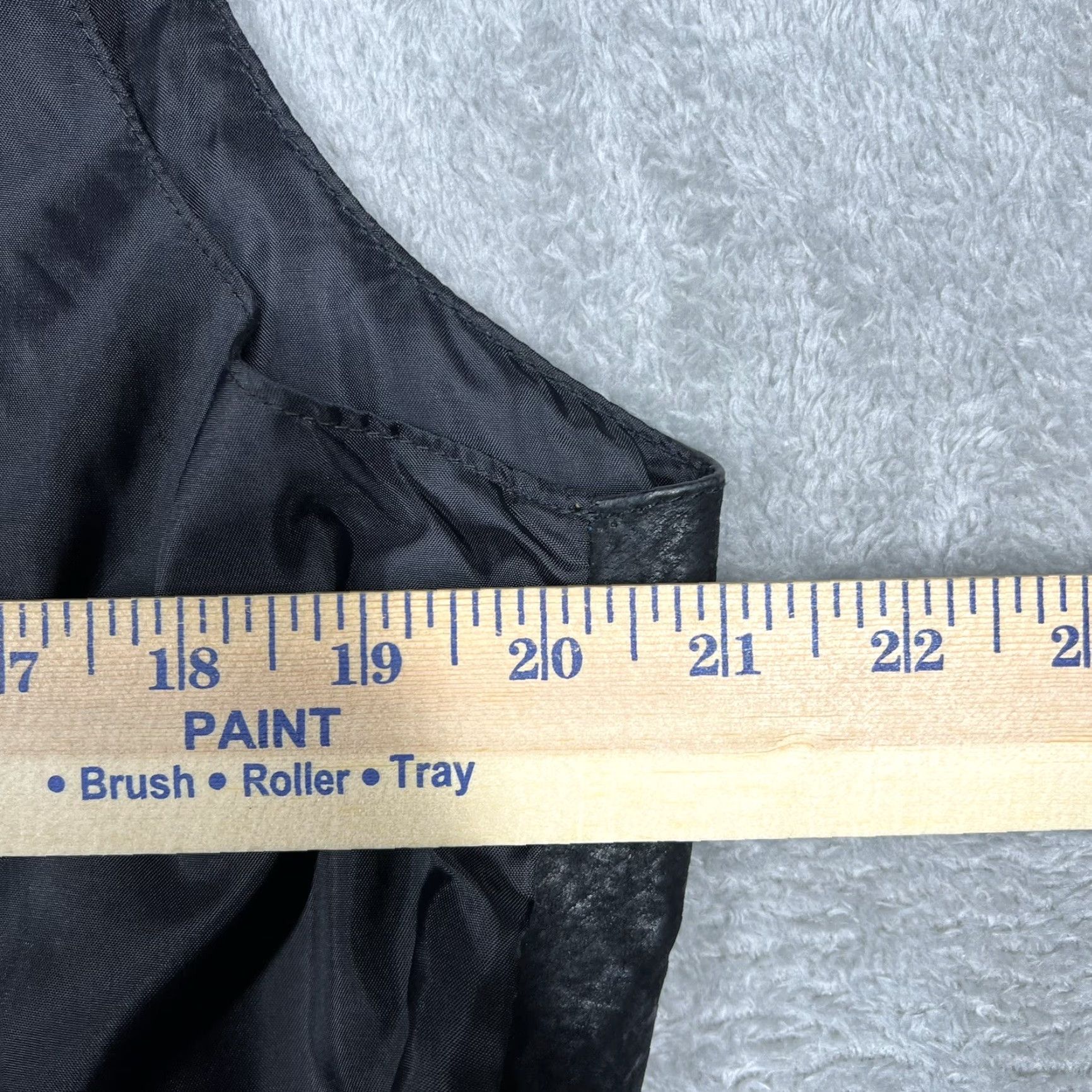 Anchor Blue VINTAGE Anchor Blue Vest Mens Leather 5 Button Nylon Closure Black Large Regular Fit Biker Shell - Mens Size US L / EU 52-54 / 3 - 8 Thumbnail