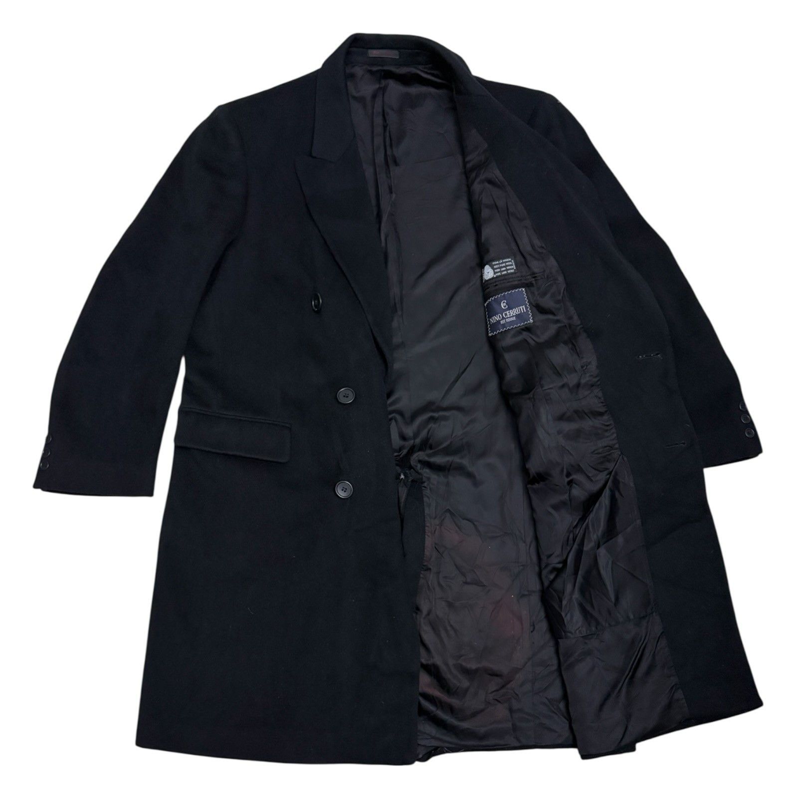 Cerruti 1881 NINO CERRUTI RUE ROYALE Pure Wool Vintage 90s Pea Coat XL Size US XL / EU 56 / 4 - 2 Thumbnail