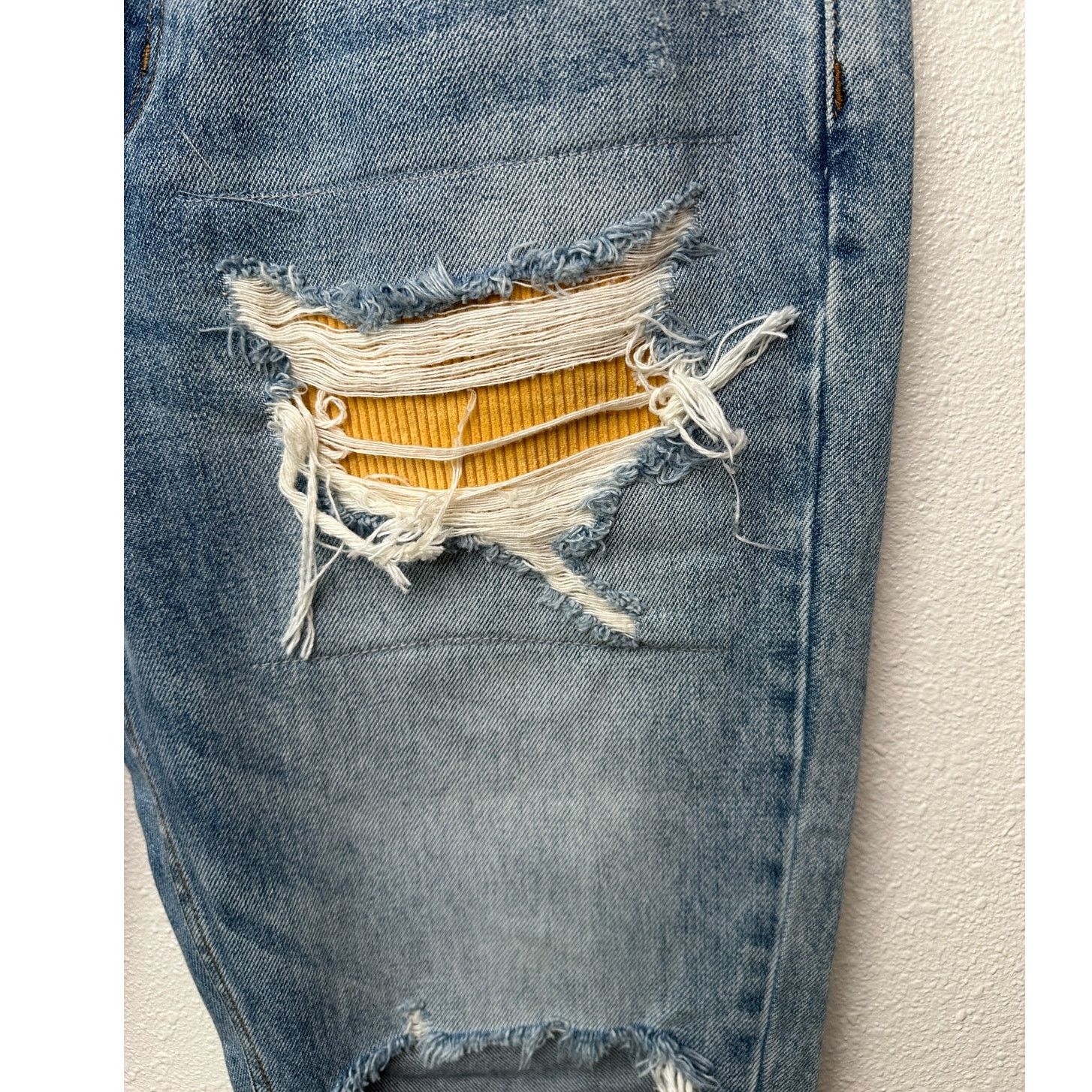 Drew House Drew House Distressed Jeans Blue Raw Hem Corduroy Patches 32 Size US 32 / EU 48 - 6 Thumbnail