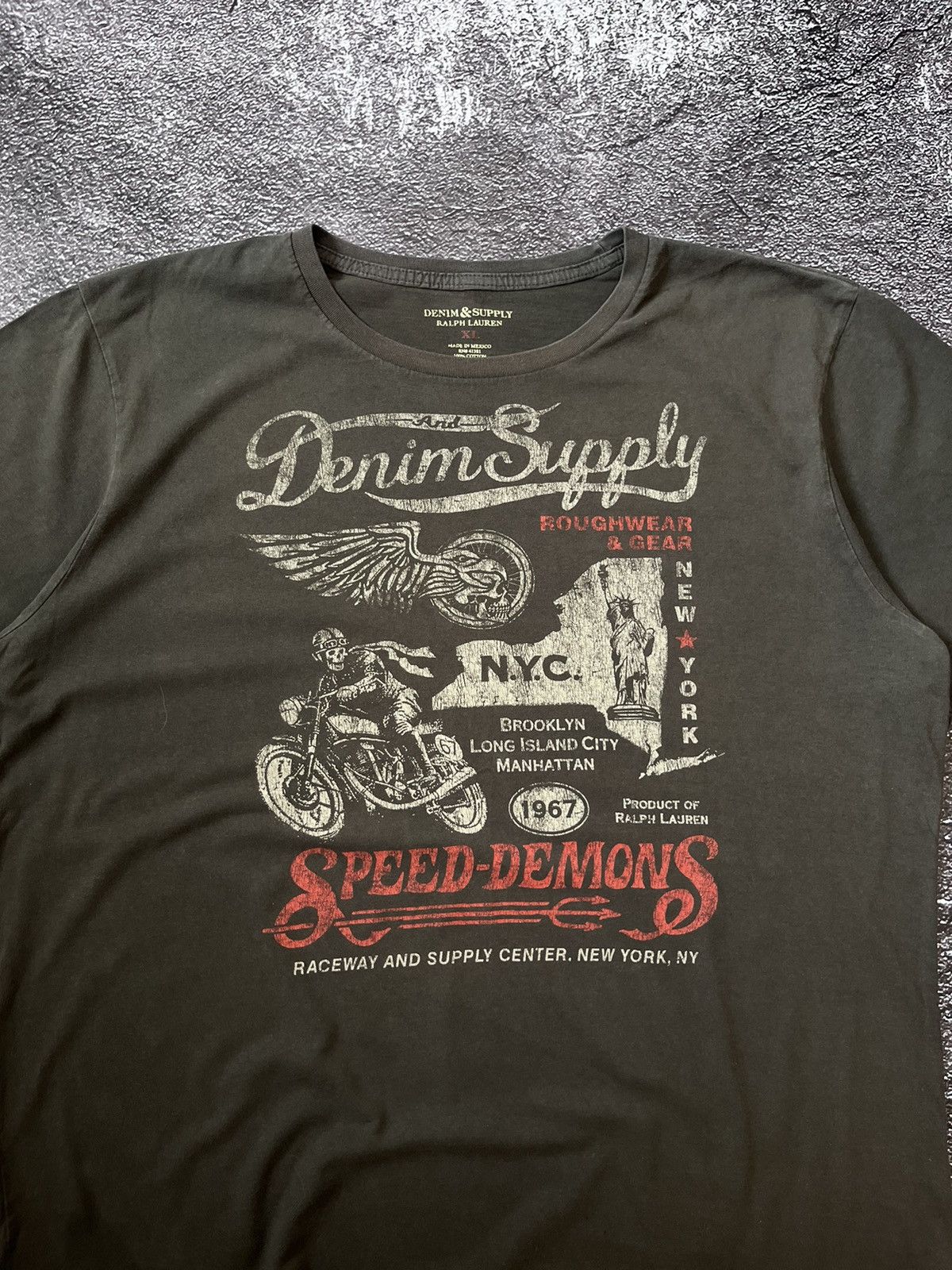 Denim & Supply Ralph Lauren Denim Supply Speed Demons Faded T-Shirt Ralph Lauren NY y2k Size US XL / EU 56 / 4 - 2 Thumbnail