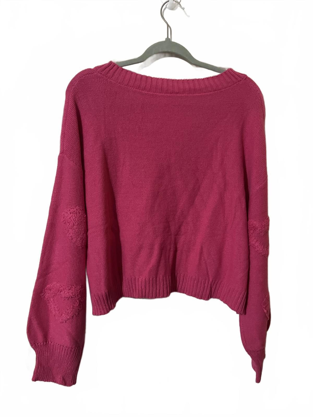 Other Pink V-Neck Sweater with Pearl Heart S, L cottagecore barbie Size S / US 4 / IT 40 - 5 Thumbnail