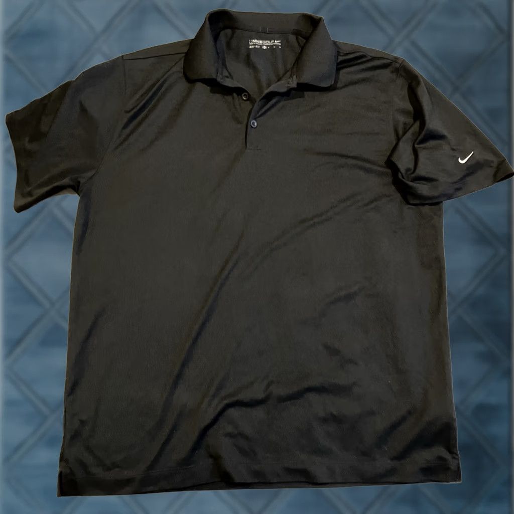 Nike Nike Golf Polo Mens XL Black Solid Embroidered Swoosh CLASSIC Size US XL / EU 56 / 4 - 1 Thumbnail