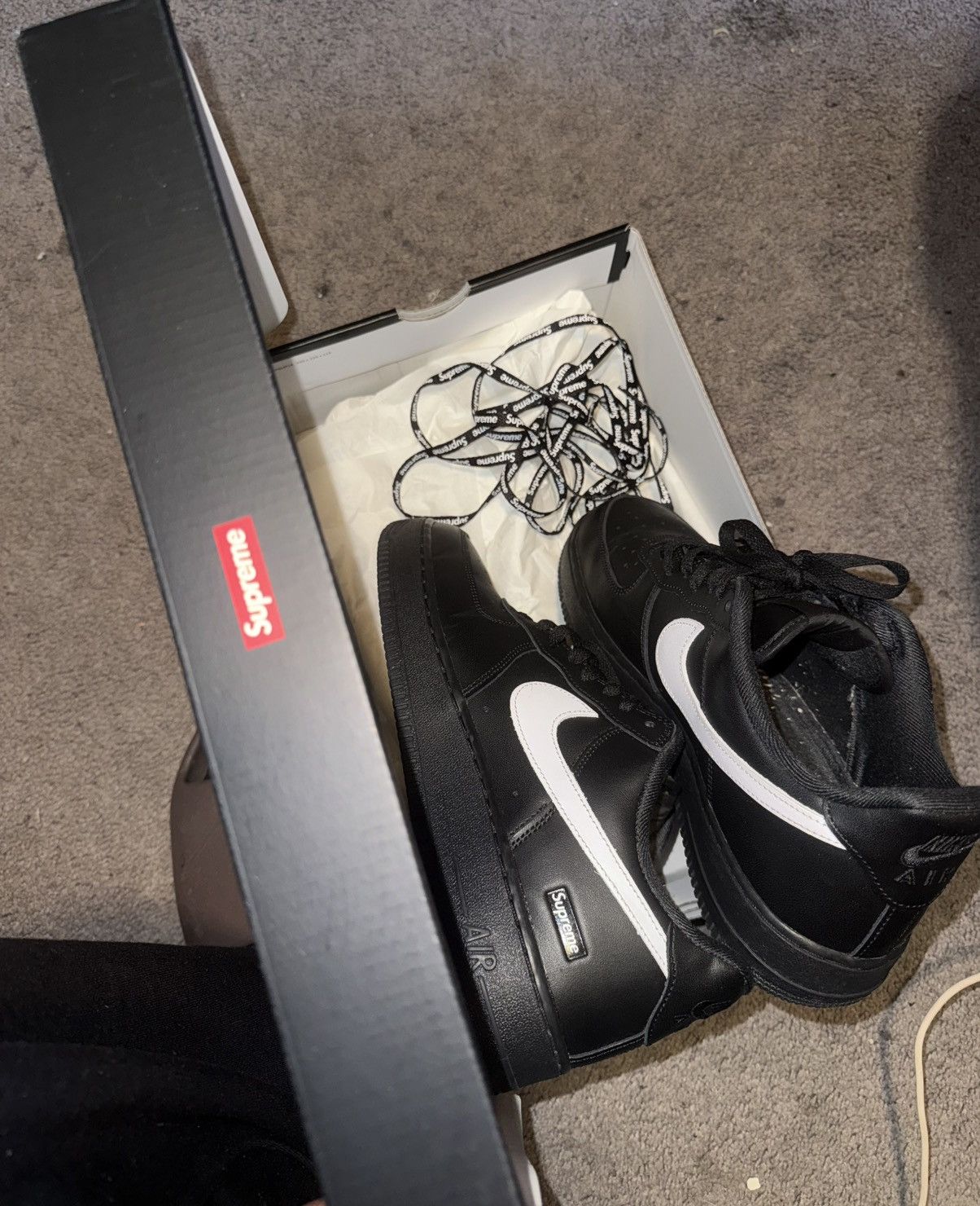 Nike × Supreme Nike supreme air force 1 black white 9.5 Size US 9.5 / EU 42-43 - 14 Thumbnail