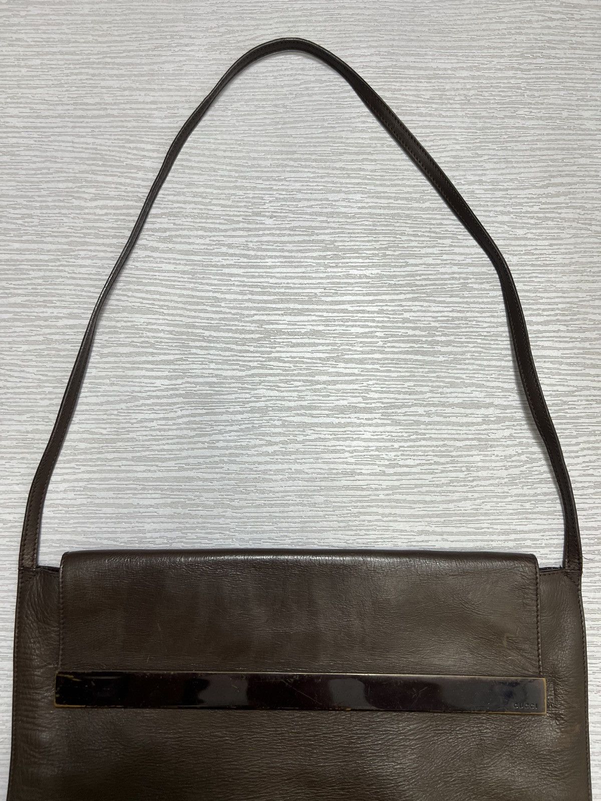 Gucci Gucci - Tom Ford - Brown Leather Shoulder Bag Size ONE SIZE - 5 Thumbnail