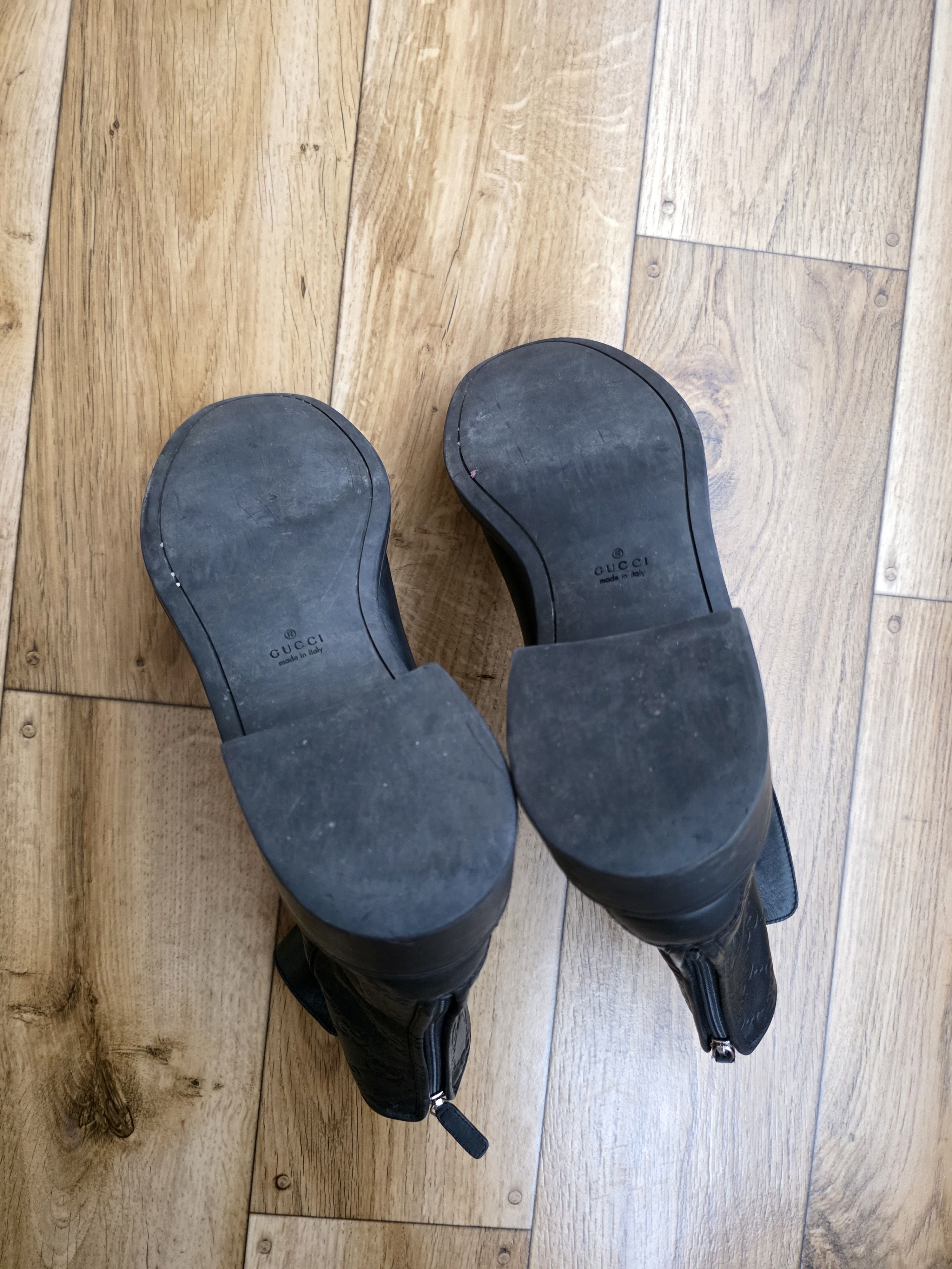 Gucci × Vintage Gucci GG Signature Leather Boots Size US 11 / IT 41 - 12 Thumbnail