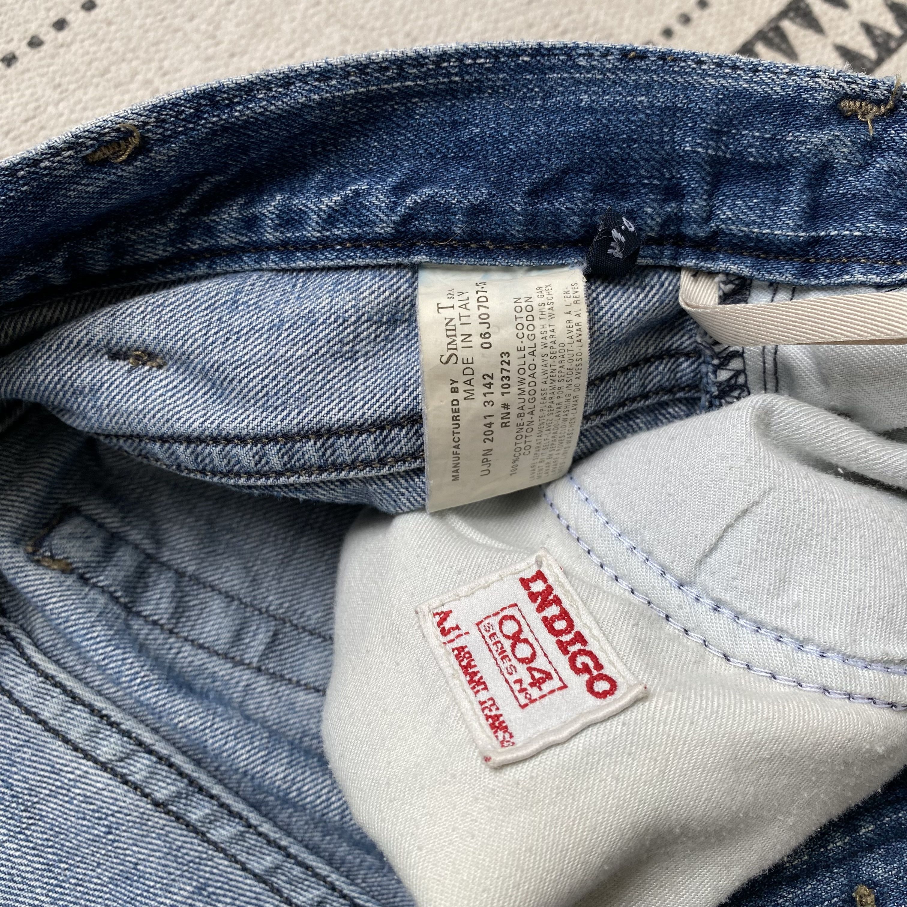 Armani Vintage 90s Armani Jeans Distrssed Luxury Denim pants Size US 30 / EU 46 - 7 Thumbnail