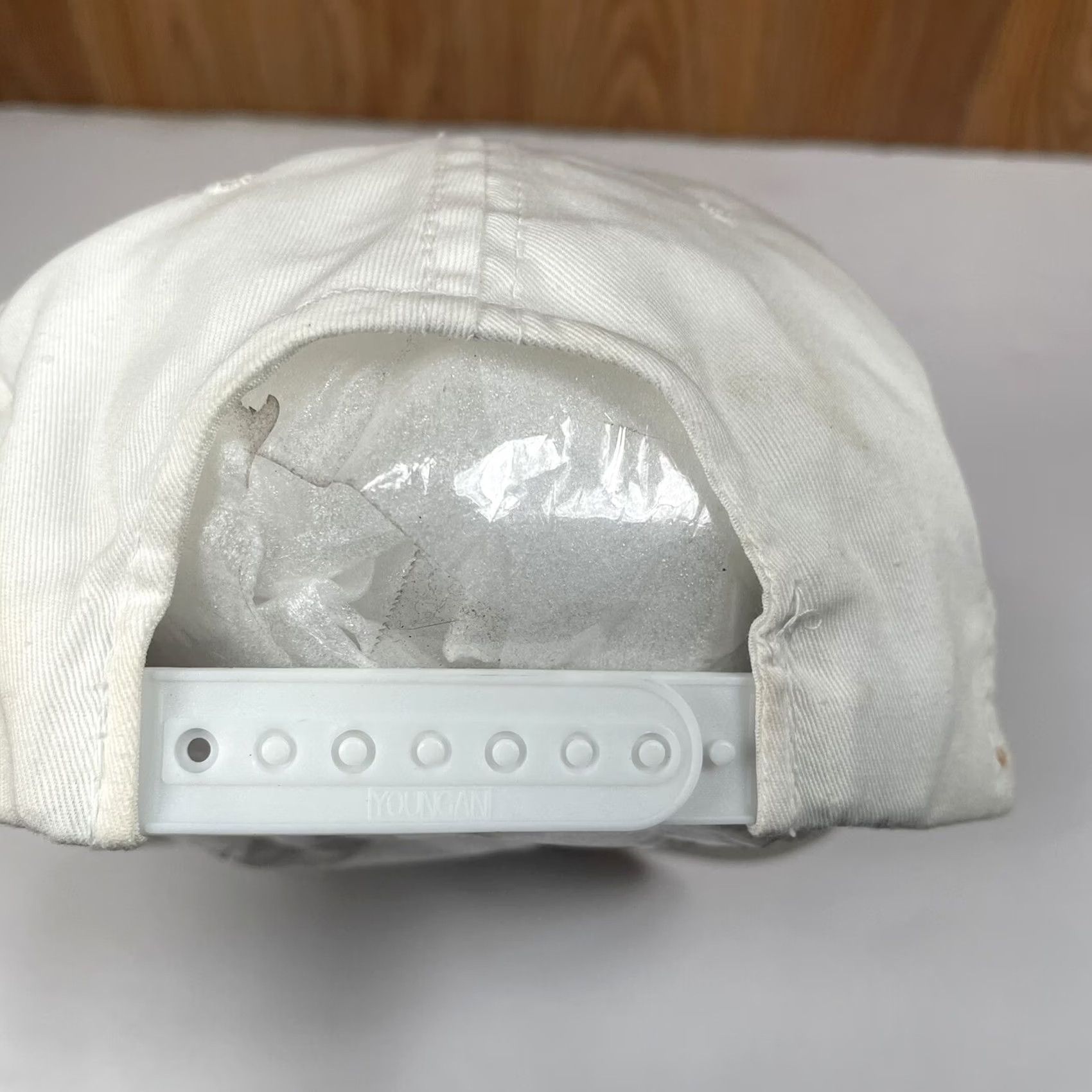 Roper VINTAGE YoungAn Cathey Hulton & Associates Trucker Hat Cap White Adjustable Rope Mens Size ONE SIZE - 5 Thumbnail