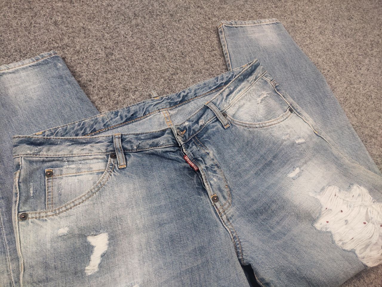 Dsquared2 Dsquared2 Design hockney Denim Blue Patchwork Mom Jeans Size US 34 / EU 50 - 12 Thumbnail
