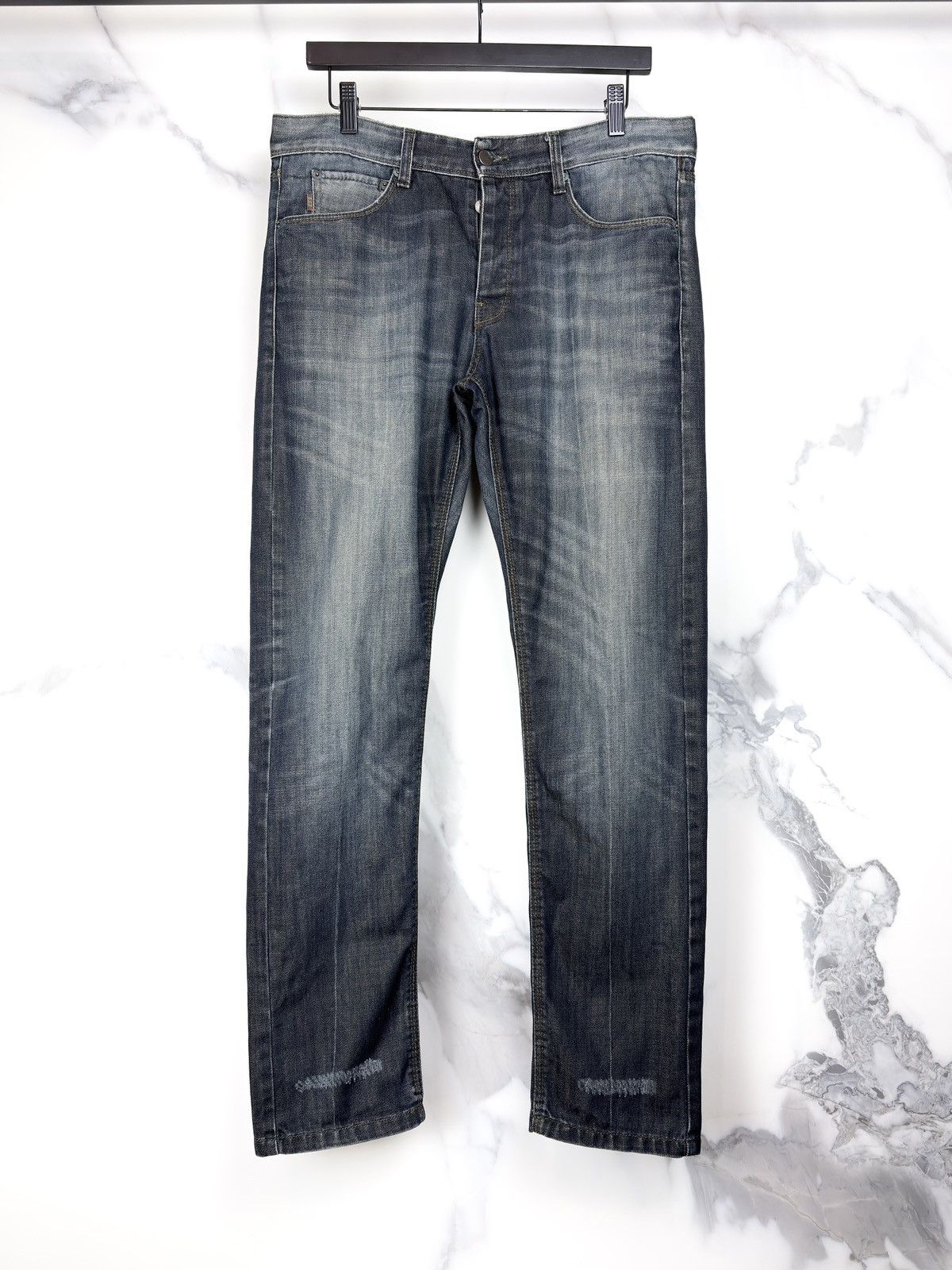 Raf Simons Raf By Raf Simons Faded Indigo Denim Jeans Distressed Size US 32 / EU 48 - 1 Thumbnail