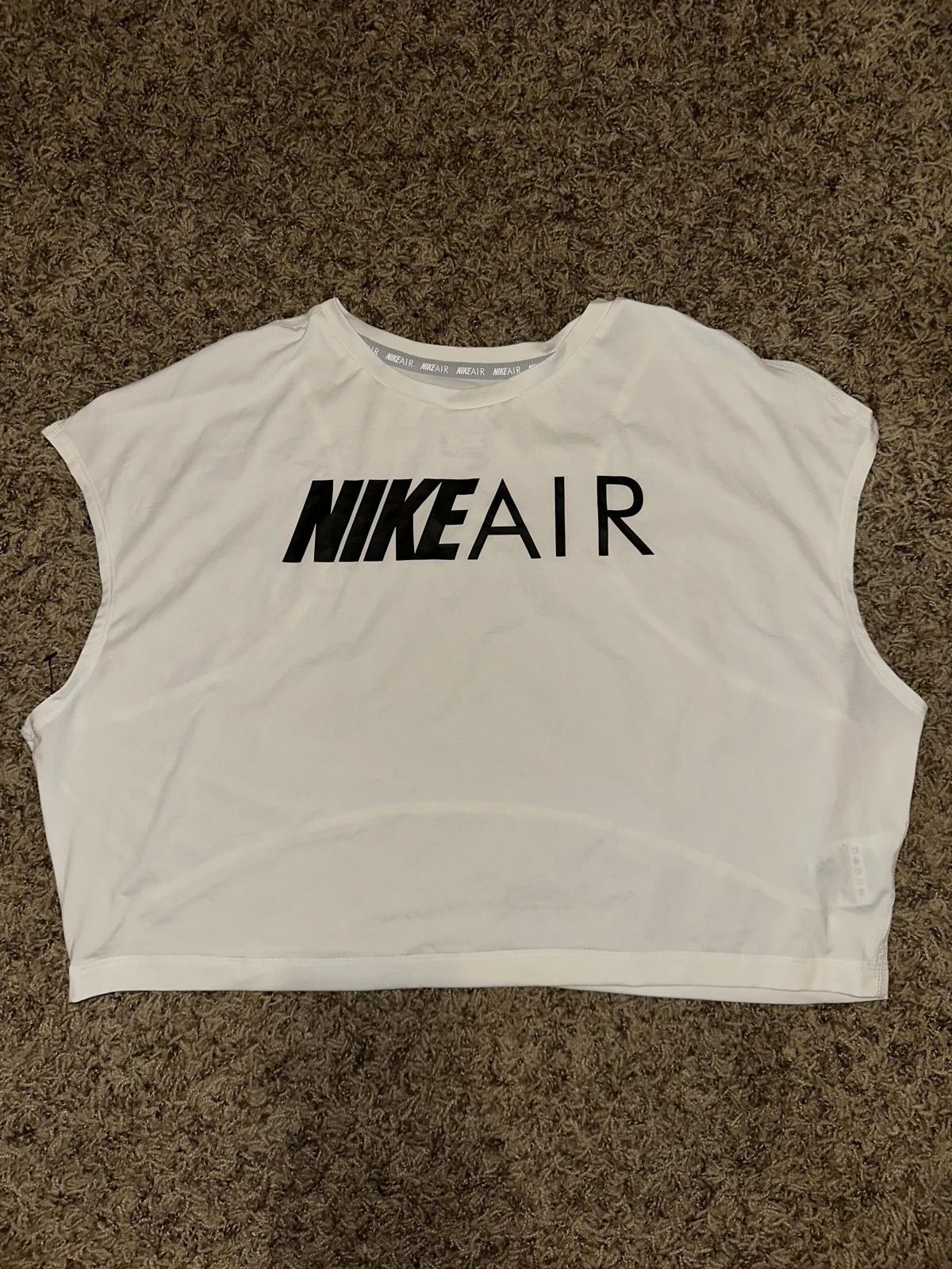 Nike Nike Women’s Air White Crop Top Shirt Size L / US 10 / IT 46 - 1 Thumbnail