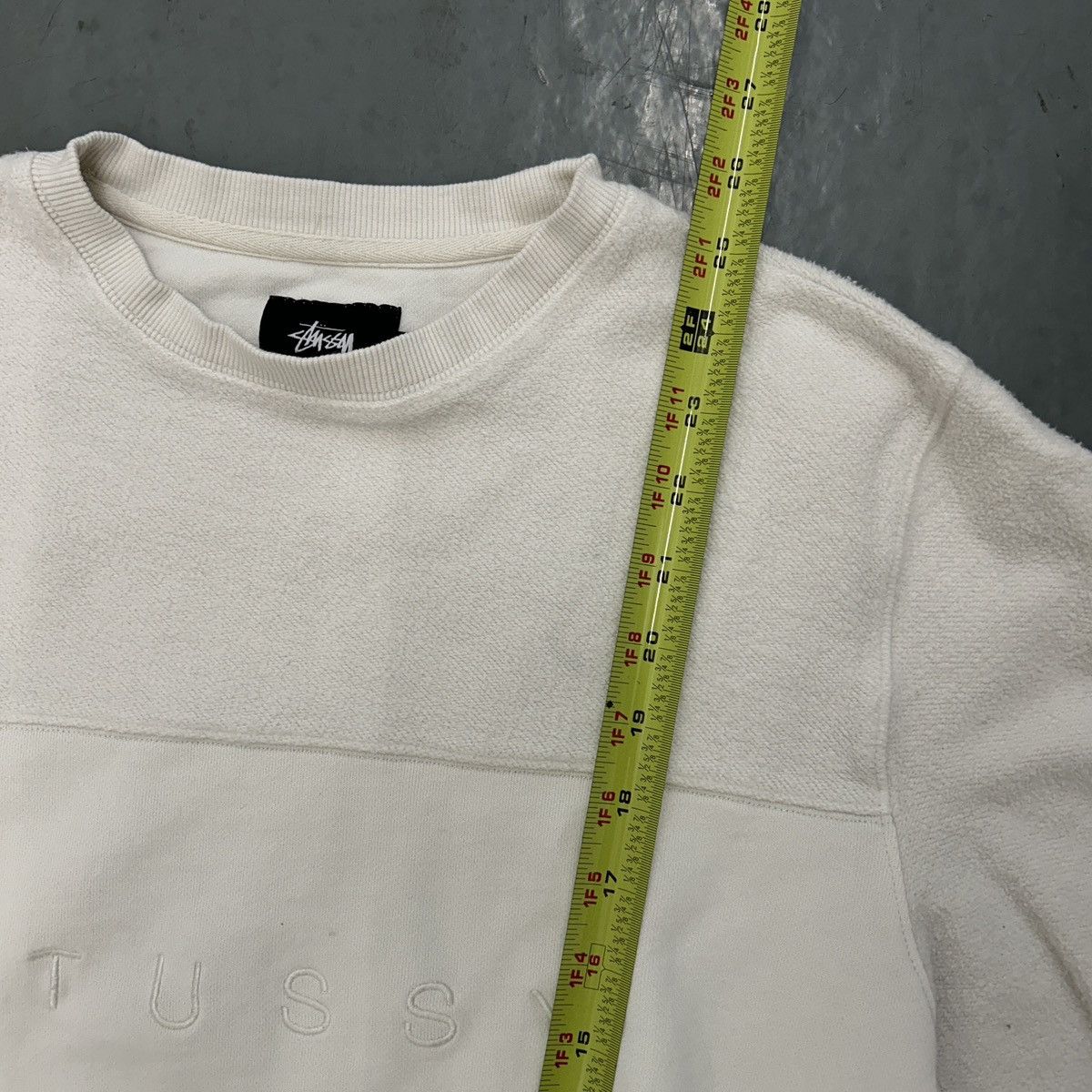 Stussy Cream white stussy sweater shirt Size US S / EU 44-46 / 1 - 5 Thumbnail