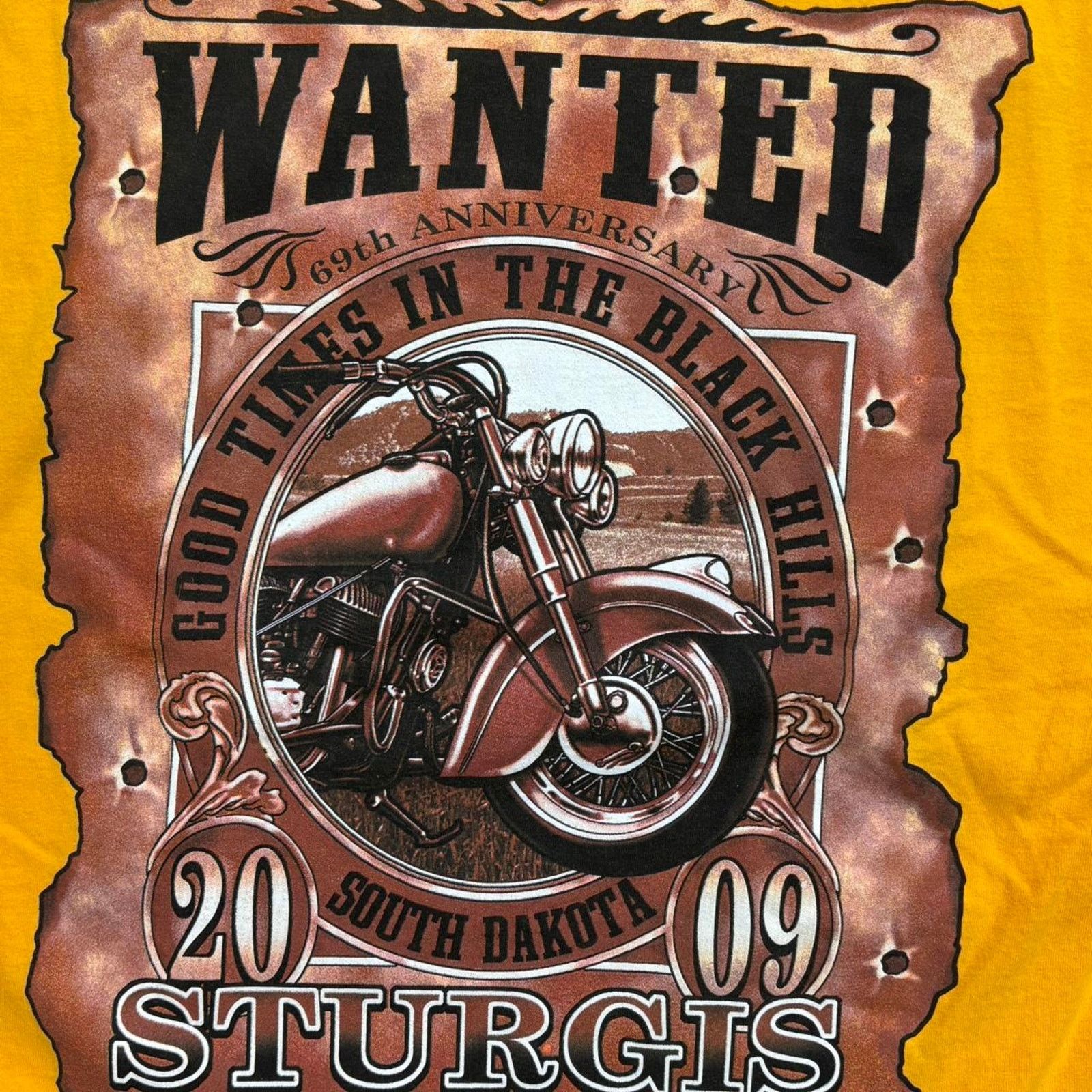 Vintage Vintage Sturgis Choppers T Shirt! Harley Biker. Yellow Large Size US L / EU 52-54 / 3 - 3 Thumbnail