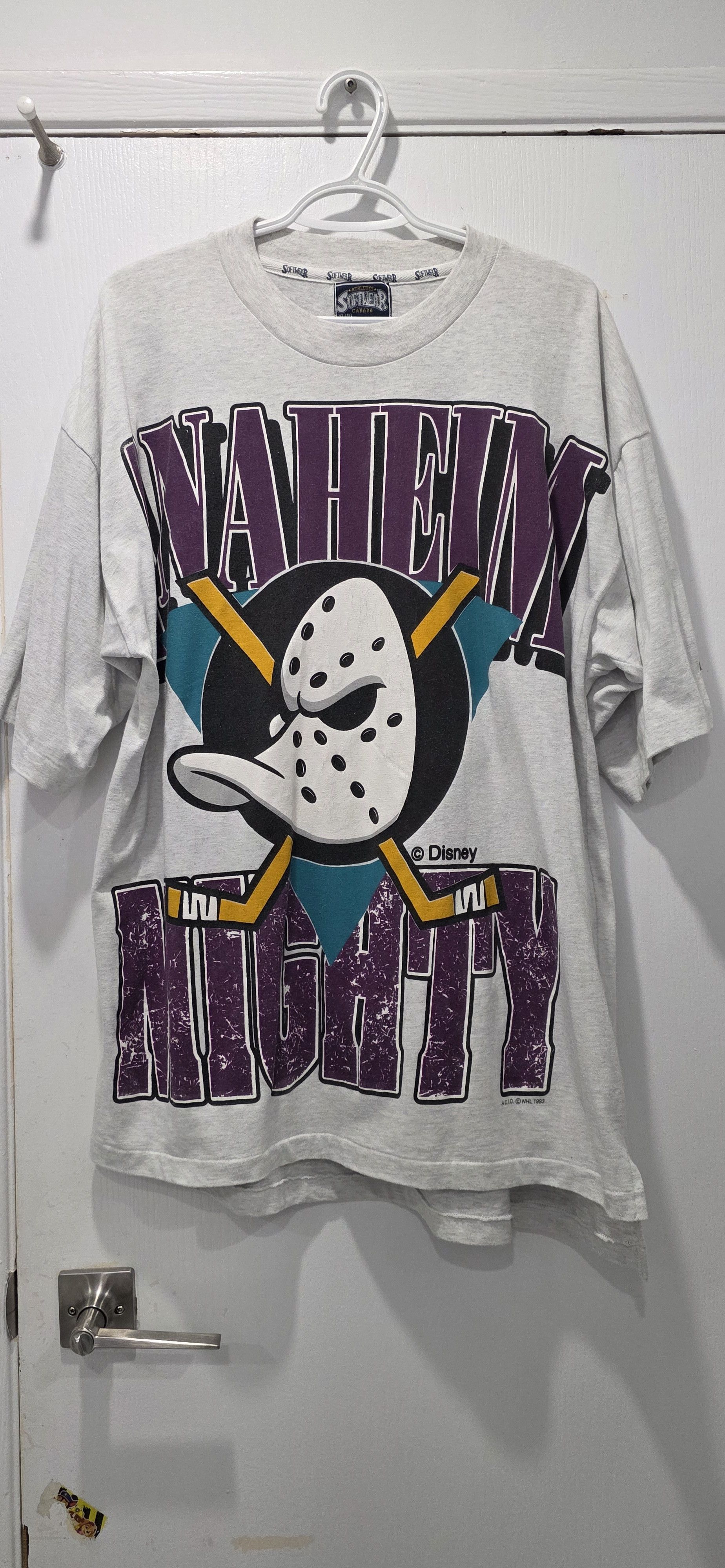 Vintage Anahiem mighty ducks vintage t-shirt Size US XL / EU 56 / 4 - 2 Thumbnail