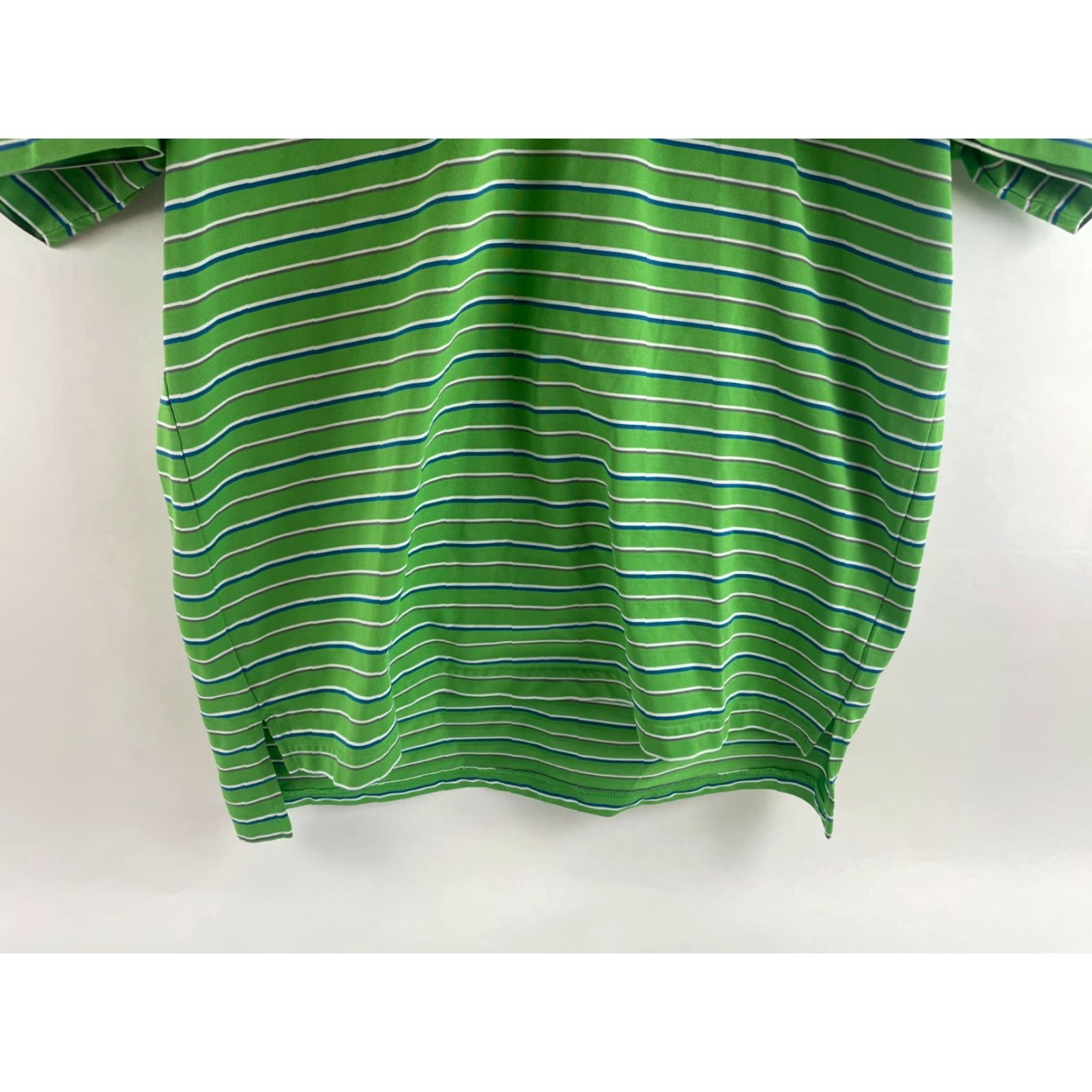 Adidas Adidas Climalite Polo Shirt Men's M Green Stripe 1/4 Button Up Short Sleeve Size US M / EU 48-50 / 2 - 4 Thumbnail