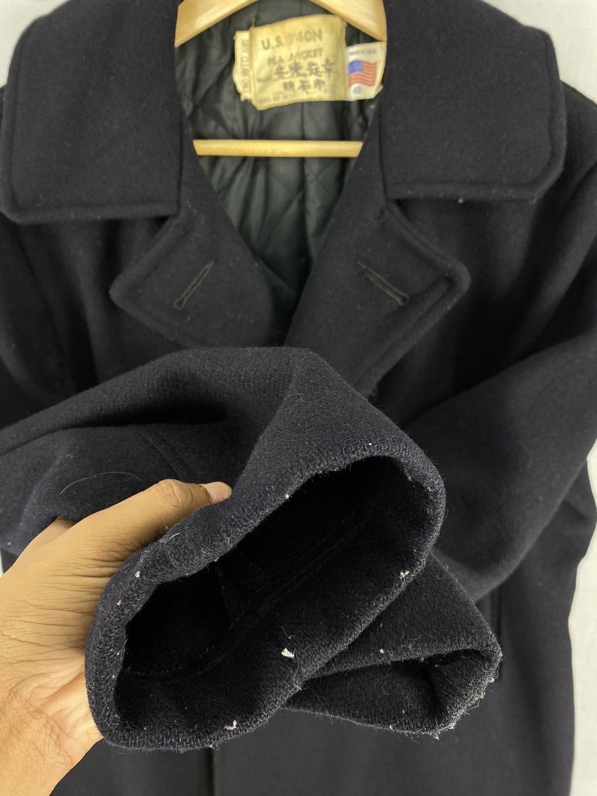 Schott Vintage 80’s US Navy Wool Pea Coat Jacket By Schott NYC Size US M / EU 48-50 / 2 - 9 Thumbnail
