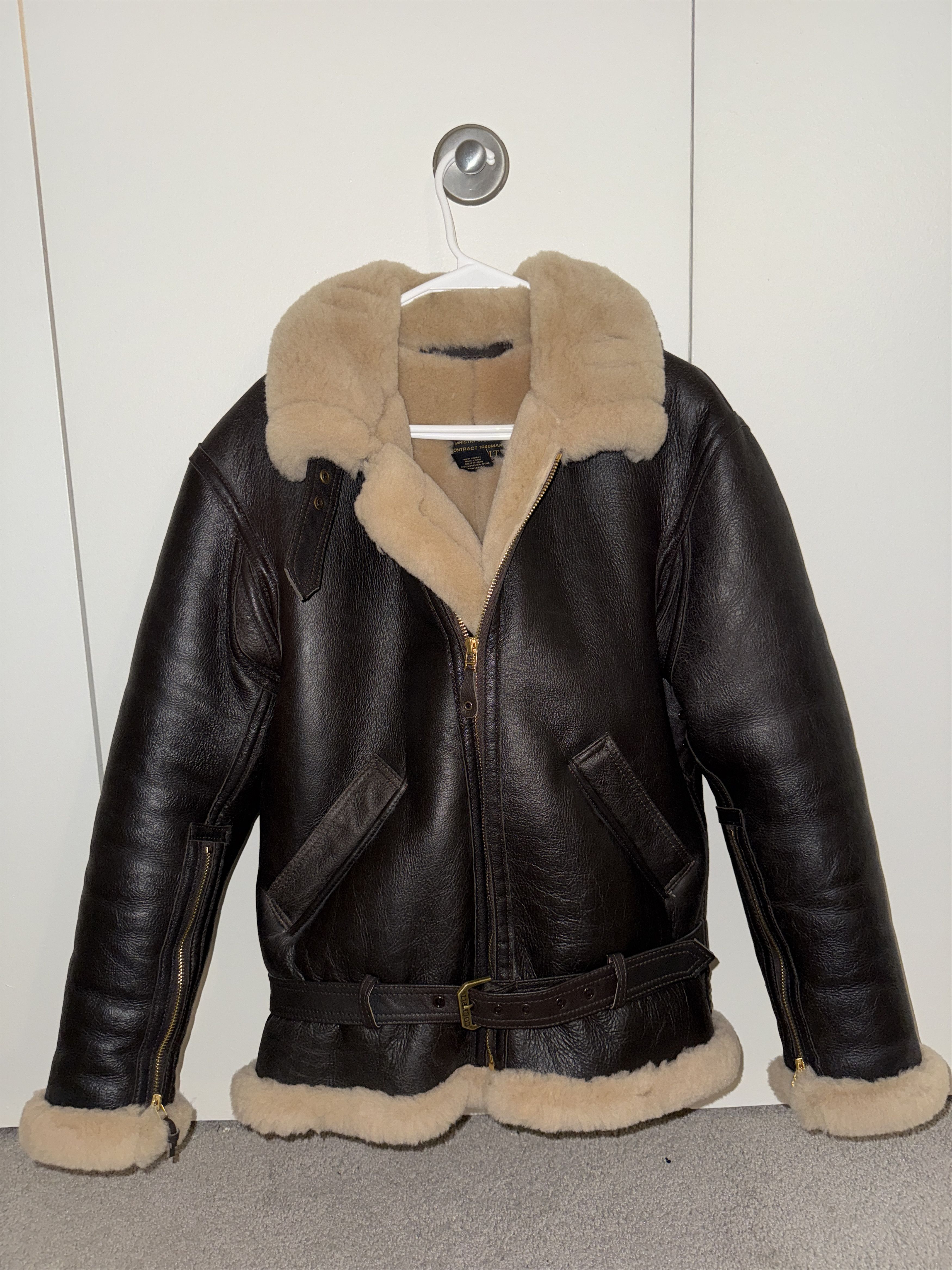 Cockpit USA R.A.F Sheepskin Bomber Jacket Z2109 Size US S / EU 44-46 / 1 - 1 Thumbnail